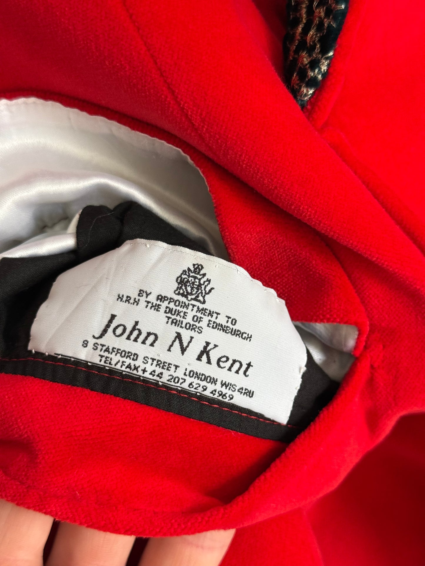 Bespoke John Kent (Kent Haste) Red Velvet Dinner Jacket Chest Size 32”