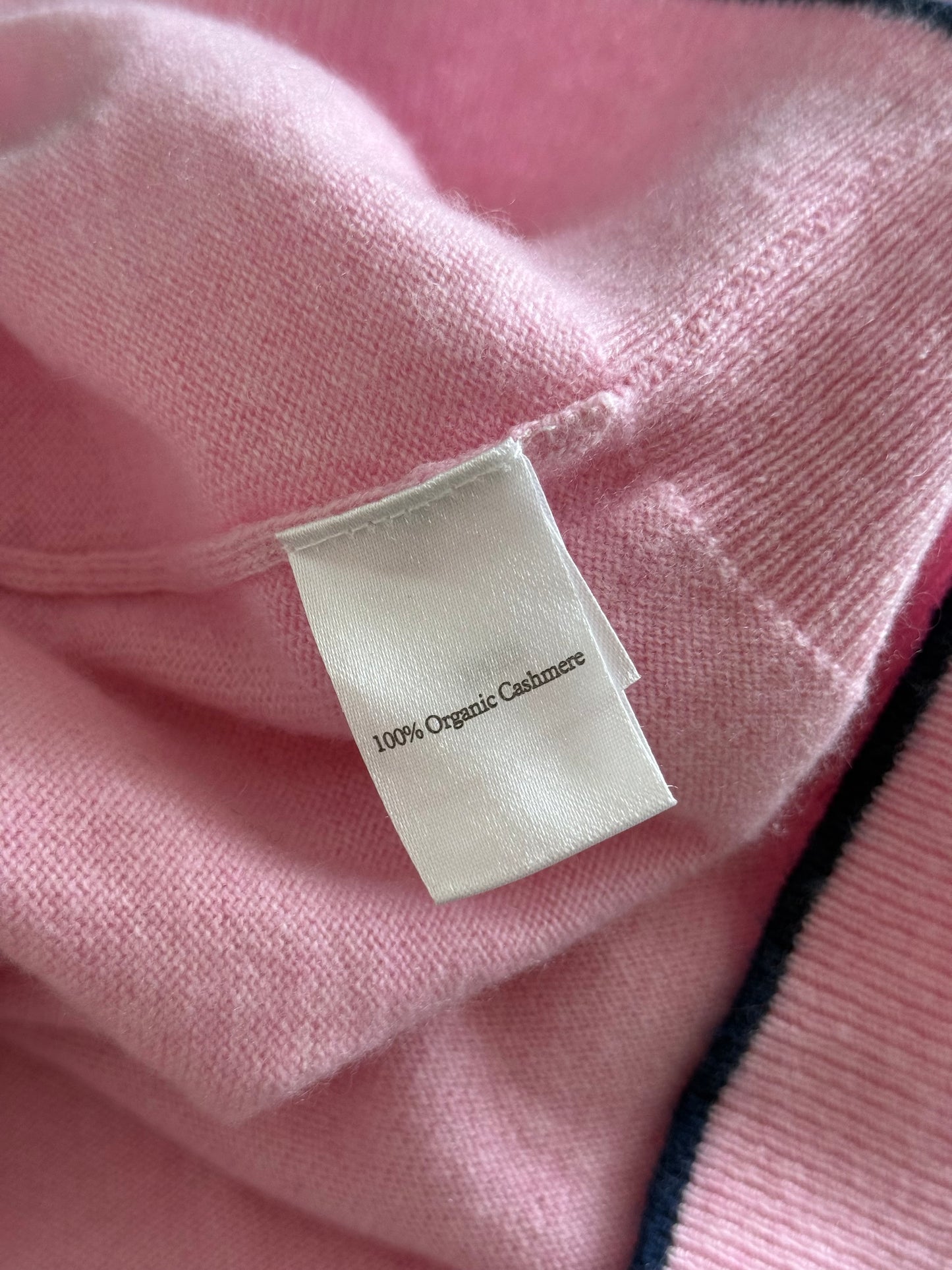 Men’s N. Peal Carnaby 1/4 Zip Cashmere Jumper Pink Size Large SS22 RRP £375