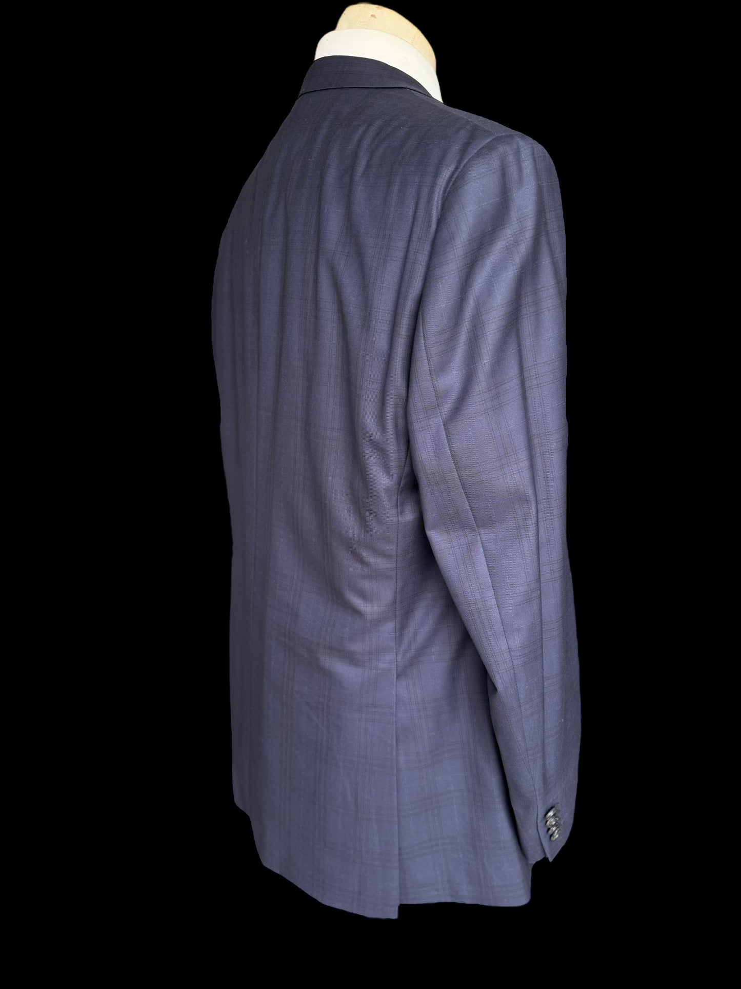 Brioni Brunico Su Misura 3PC Suit Navy Blue S160s Wool Check 54L / W38 RRP £6000