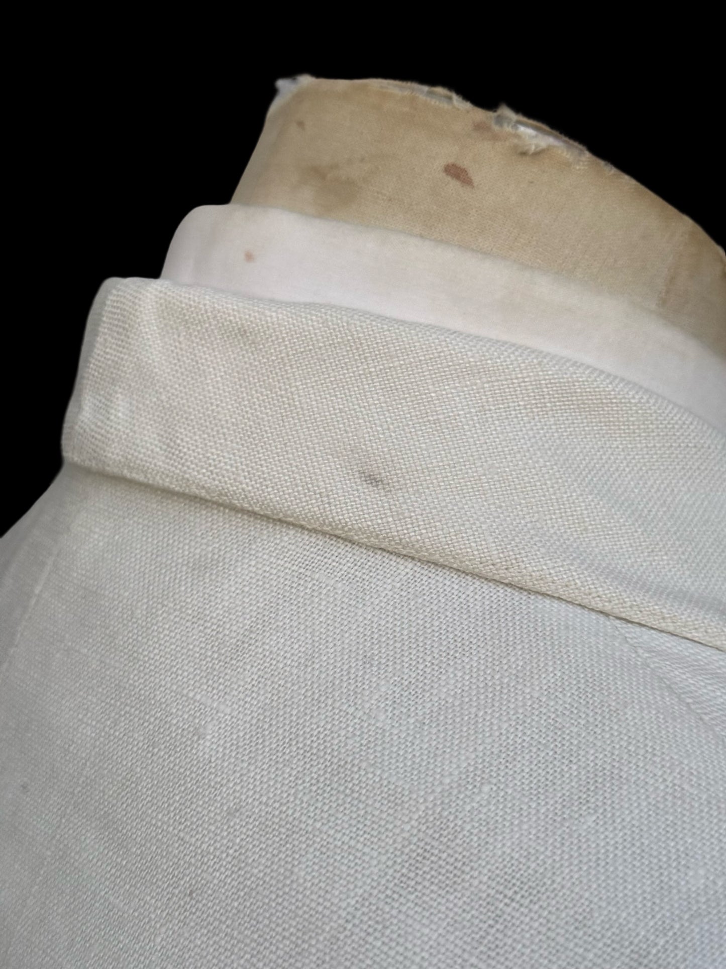 Men’s Alkit 1950’s Bespoke White Linen Double Breasted Blazer 40S Savile Row