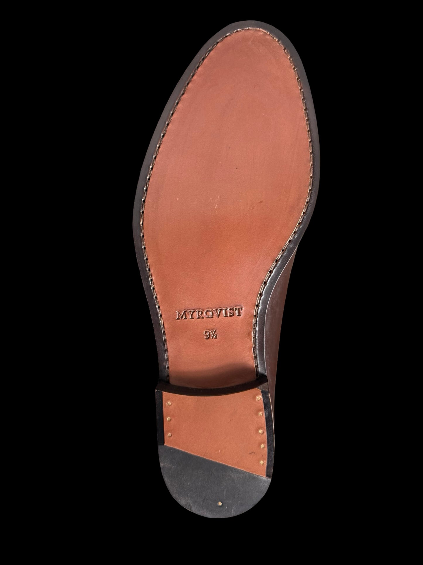 BNWB Myrqvist Smogen Penny Loafers UK 9.5 Dark Brown Calf