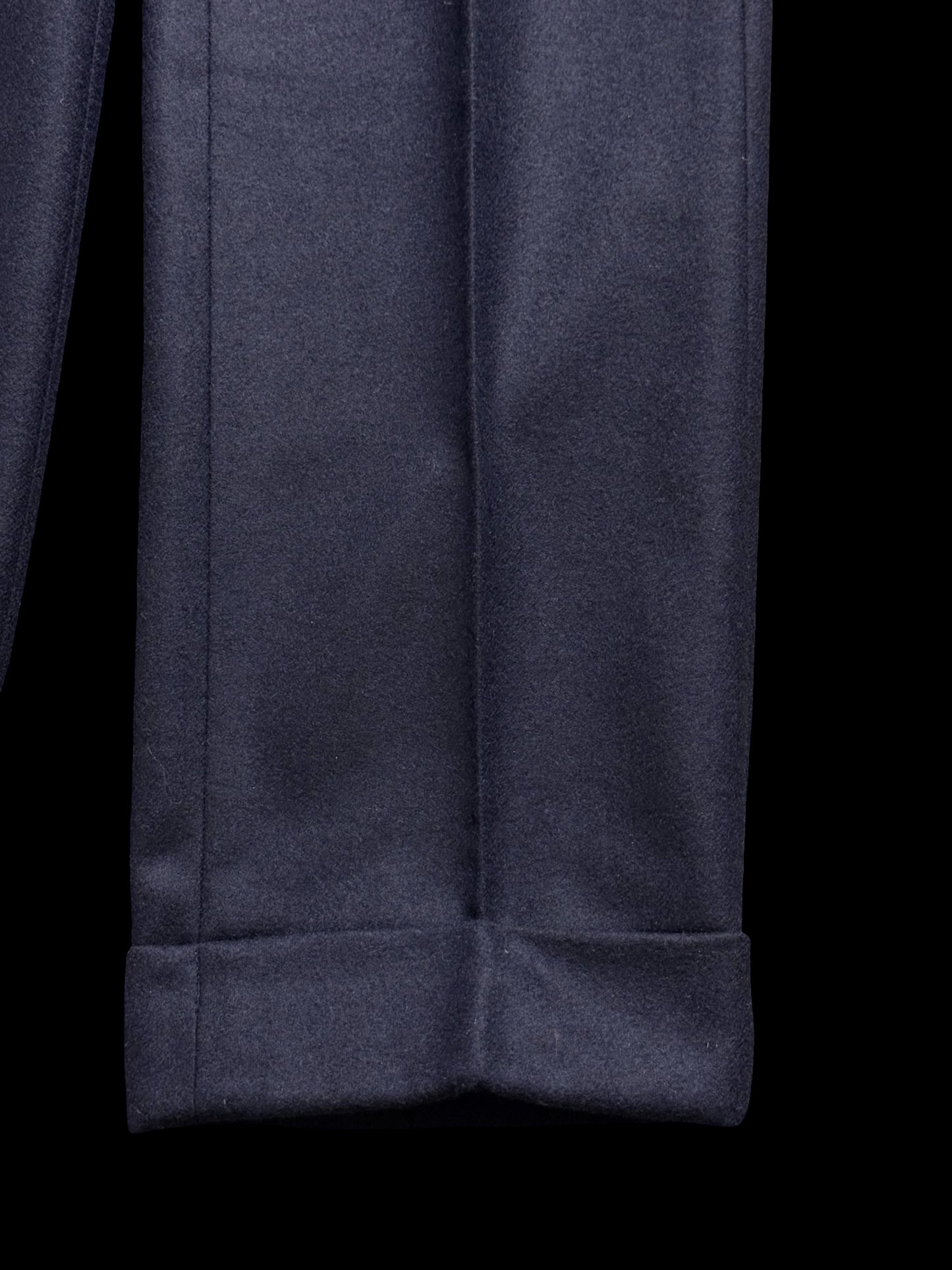 Natalino Navy Blue Flannel Pleat Front Trousers W30S RRP £195