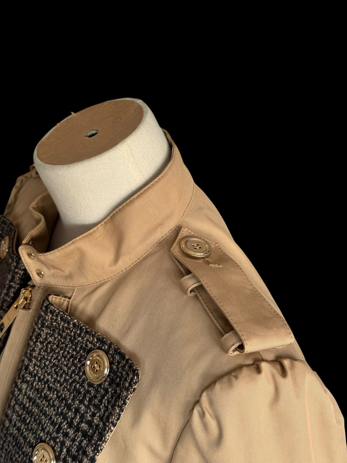 Women’s Burberry Prorsum Rider Jacket 46 Peplum Tweed Panel Runway