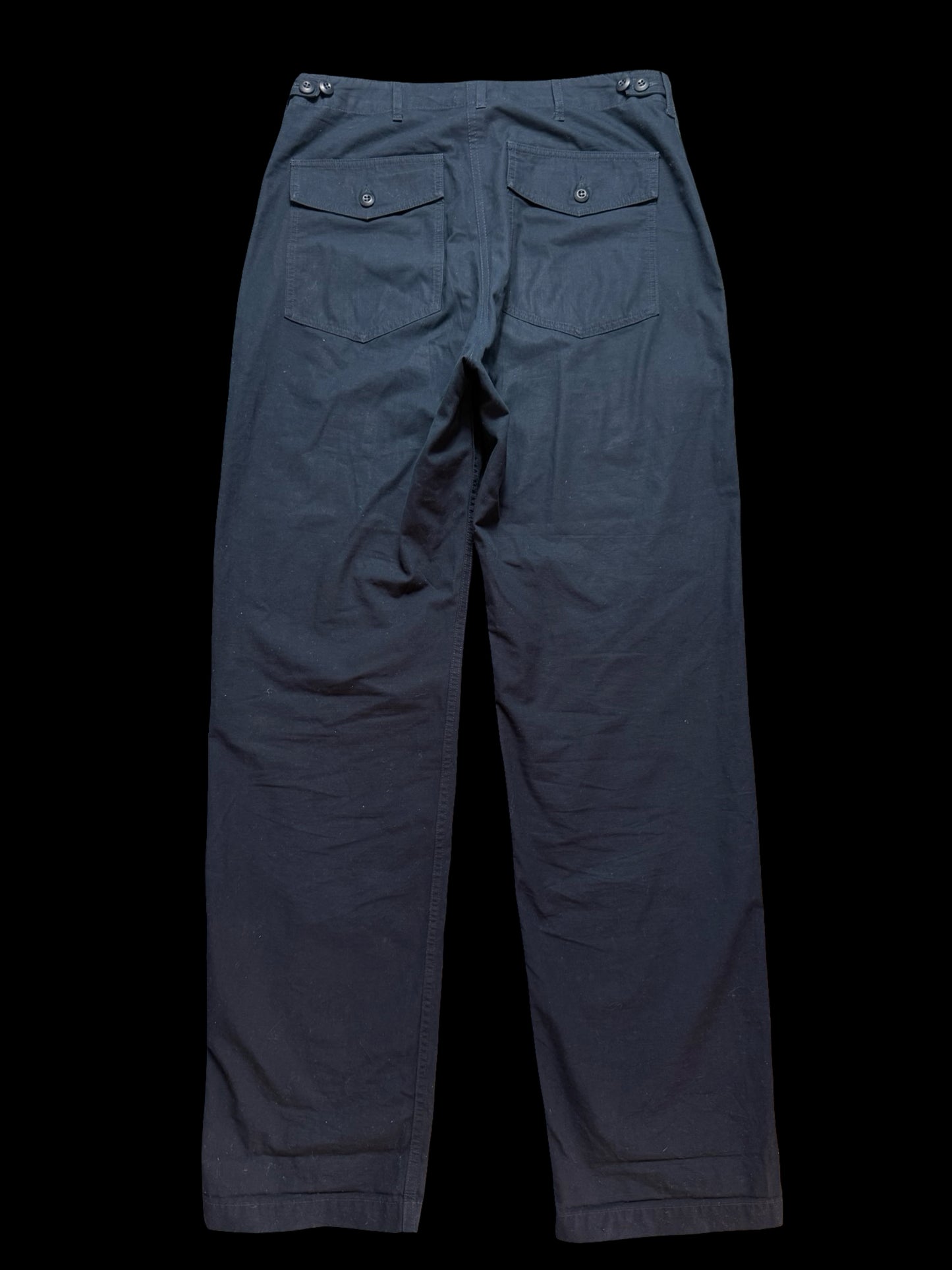 Natalino High Rise Japanese Fatigue Pant Ripstop Size 34” Navy RRP £180
