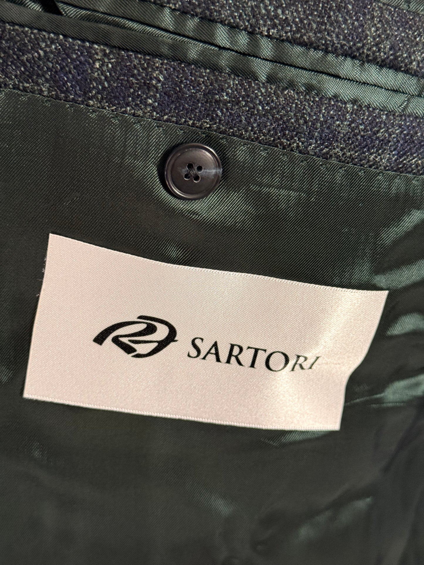 Sartori X Loro Piana Silk Air Double Breasted Sport Coat 44L Teal Wool Silk Cashmere