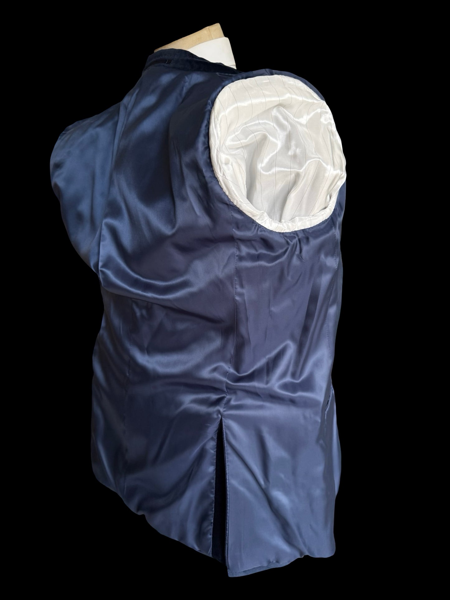 BNWT Barrington & Ayre Navy Blue Velvet Jacket 42R RRP £395 Brisbane Moss