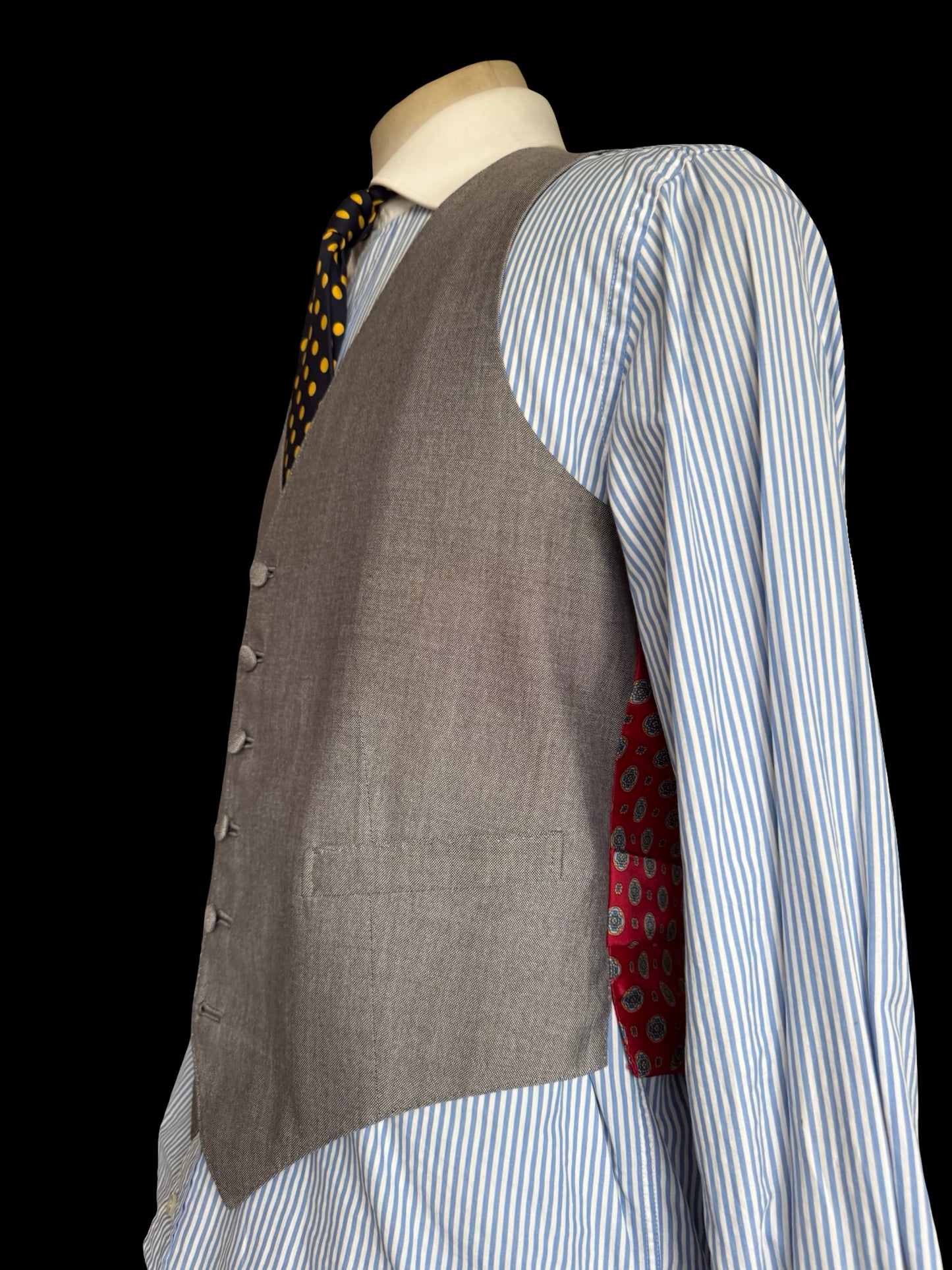 Bespoke Kent & Haste Savile Row Waistcoat & Trousers 40” / W36” Light Grey