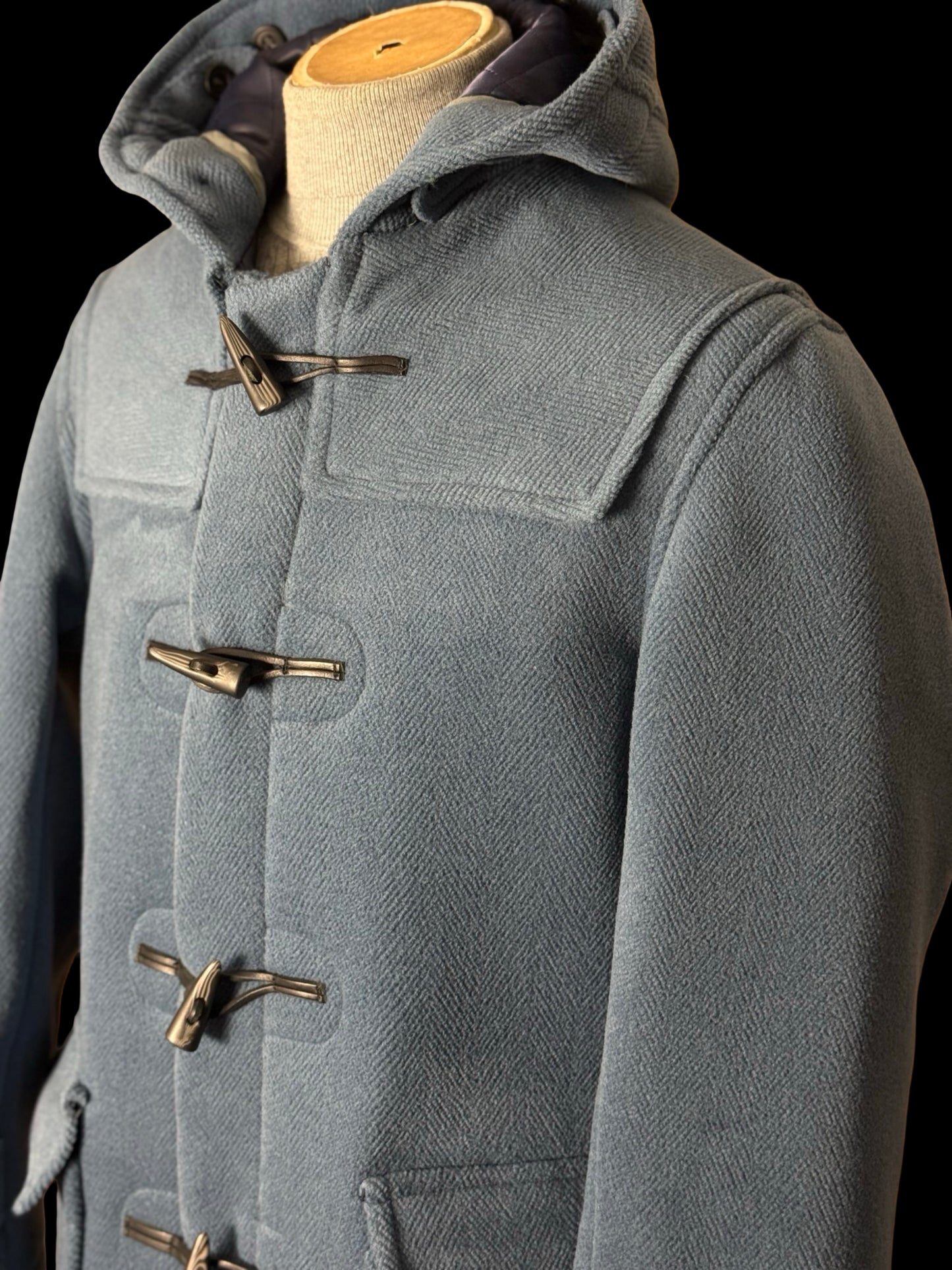 BNWT Barrington & Ayre Heavyweight Blue Wool Duffle Coat M/L RRP £1295