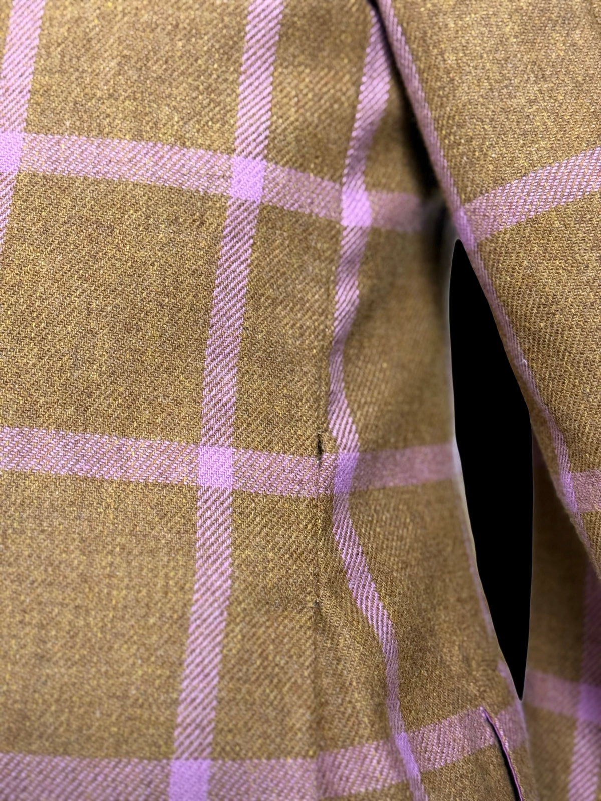 Bespoke Couch & Hoskin Savile Row Tweed Suit 38R / W34” Brown Pink Check