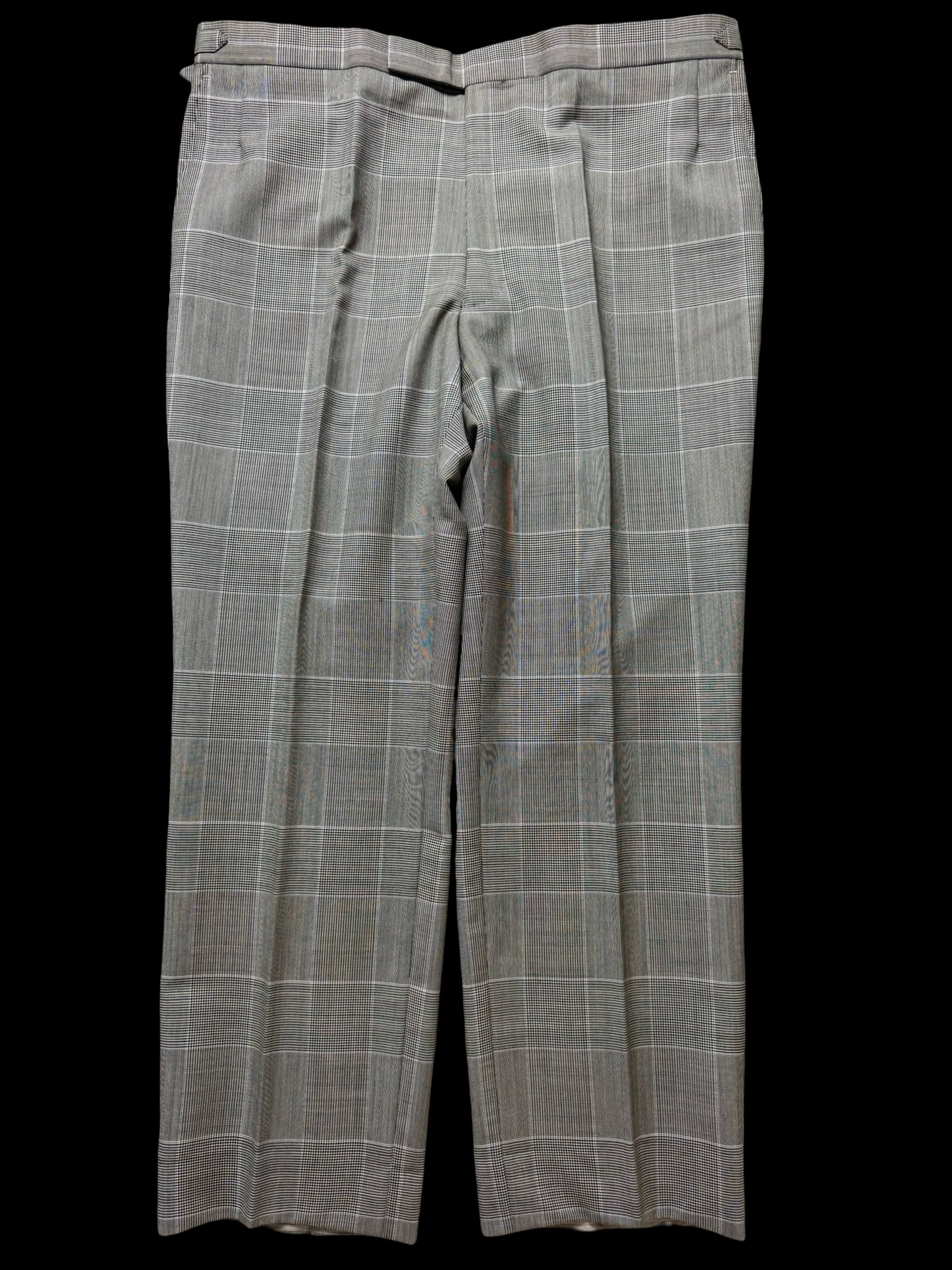 Chester Barrie Savile Row Grey Glen Plaid Check Suit 46R/ W40” Grey Wool Mohair