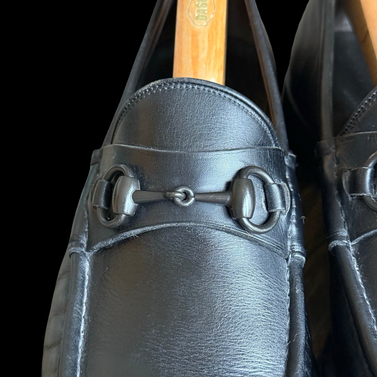 Men’s Gucci Horsebit Loafers Black Leather UK8 EU42 E