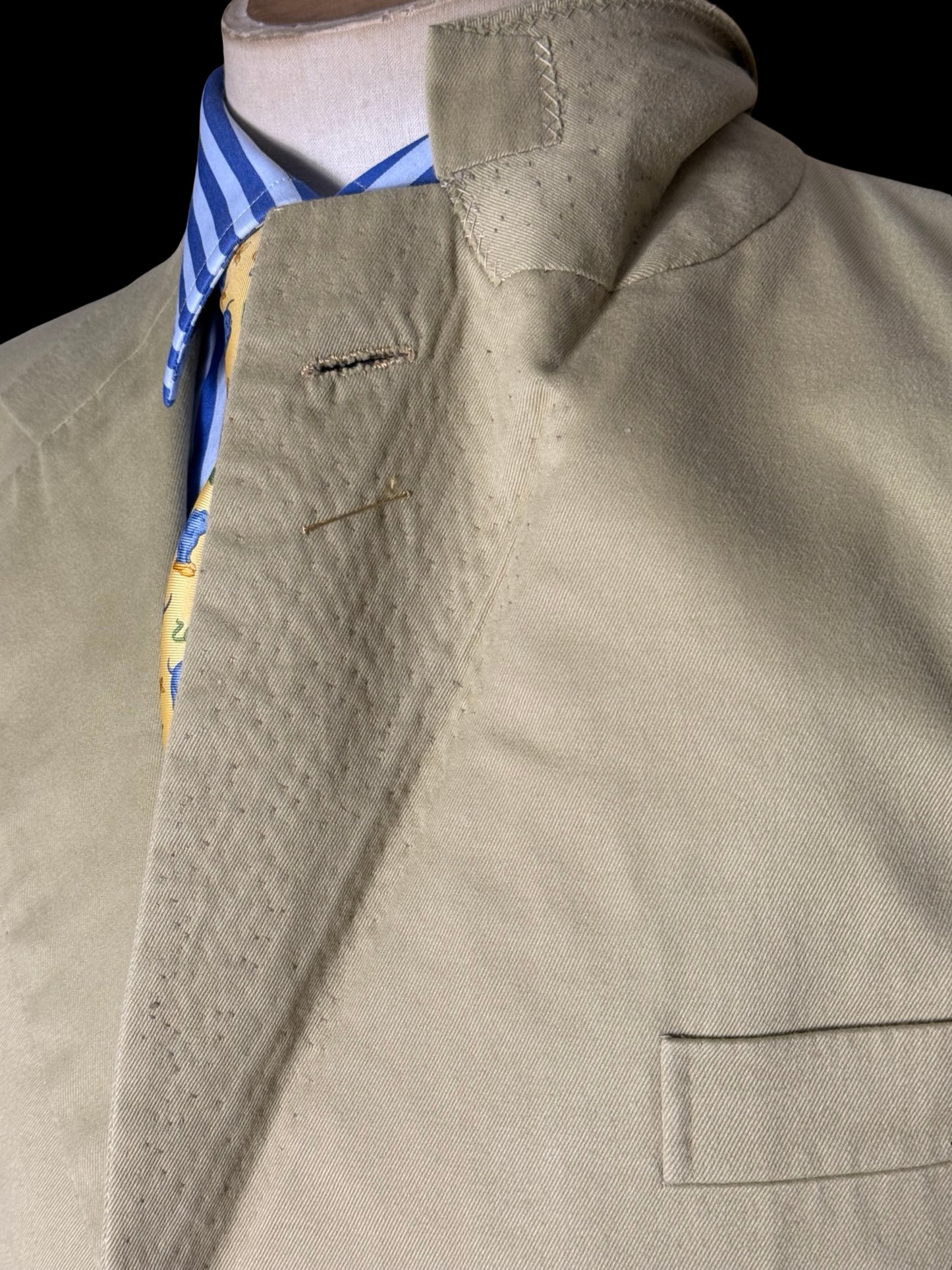 Bespoke Jones Chalk Dawson Meyer Mortimer Gabardine Twill Suit 37S / W32-34S