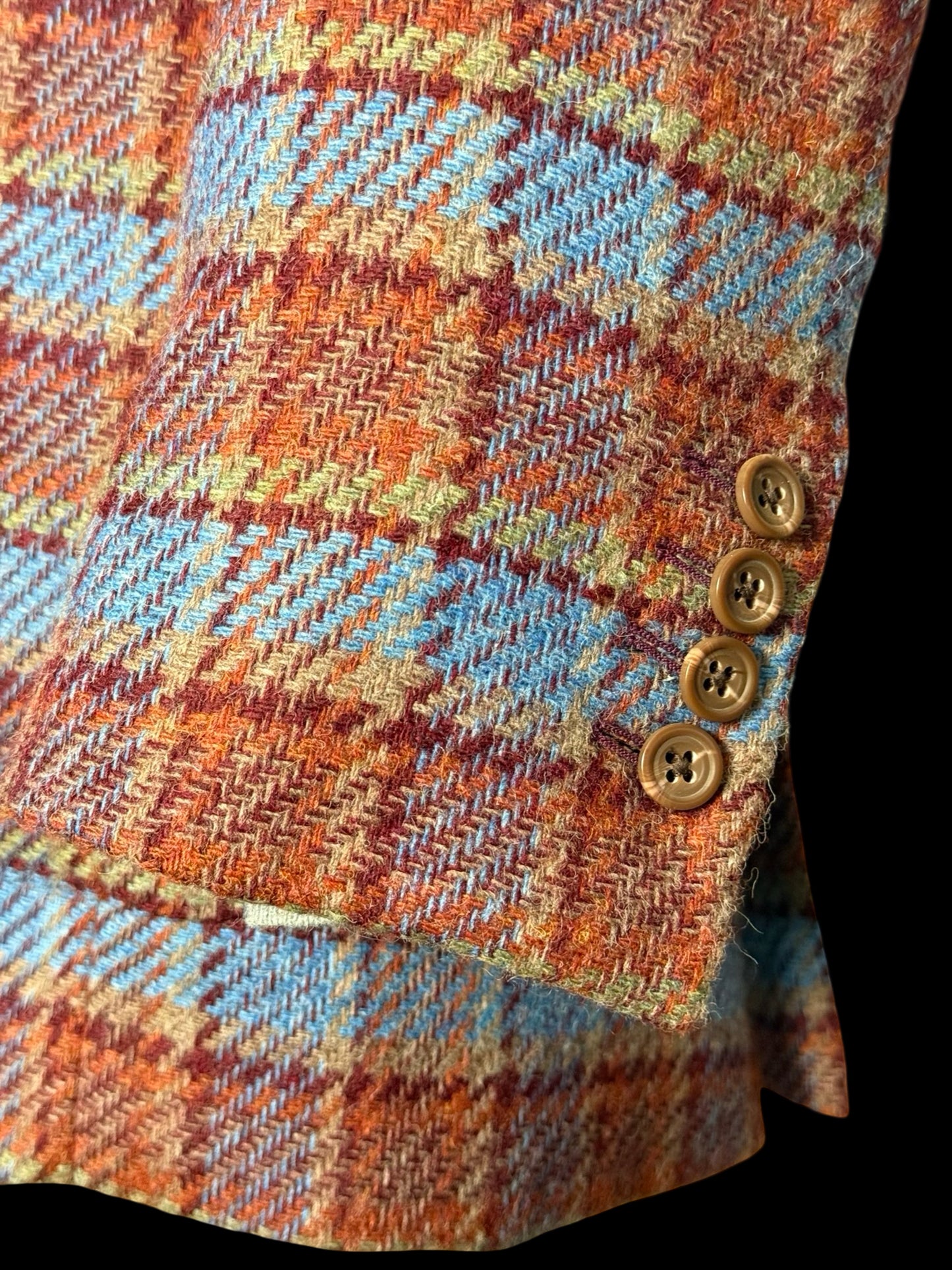 BNWT Bespoke Barrington & Ayre Dashing Tweed Sport Coat 38R RRP £995 Blue Orange