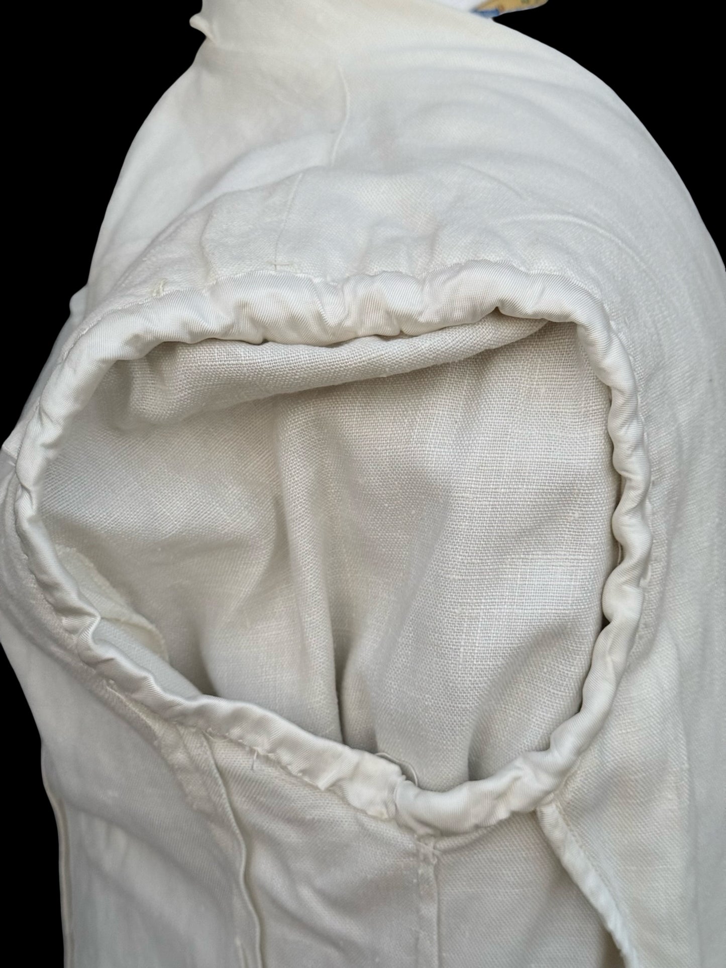 Men’s Alkit 1950’s Bespoke White Linen Double Breasted Blazer 40S Savile Row