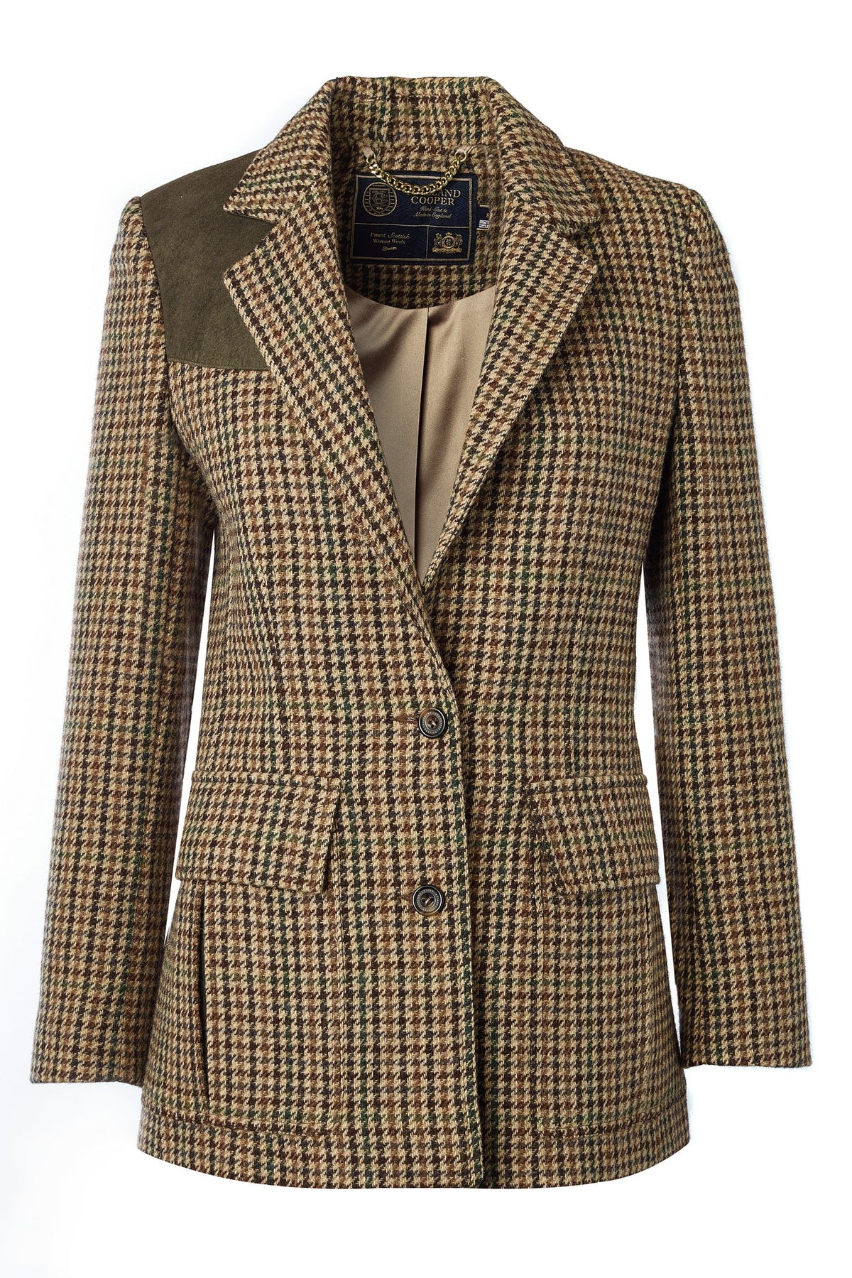 Women’s Holland Cooper Field Tweed Blazer Jacket UK14 Hailes Green RRP £549