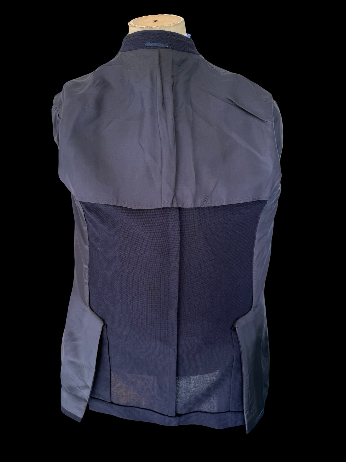 Natalino Double Breasted Navy Mock Leno Wool Hopsack Sport Jacket 44R RRP £545