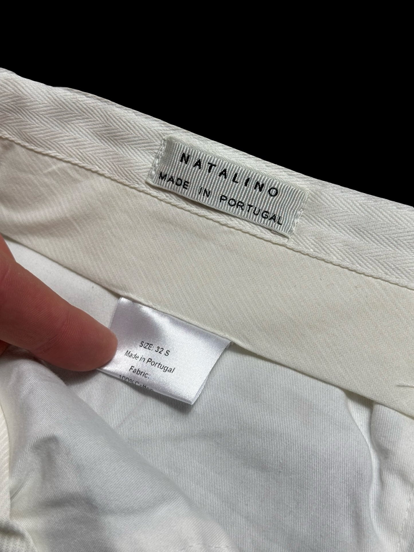Natalino Flat Front Grey Relaxed Trouser W32S Cotton Drill RRP £165