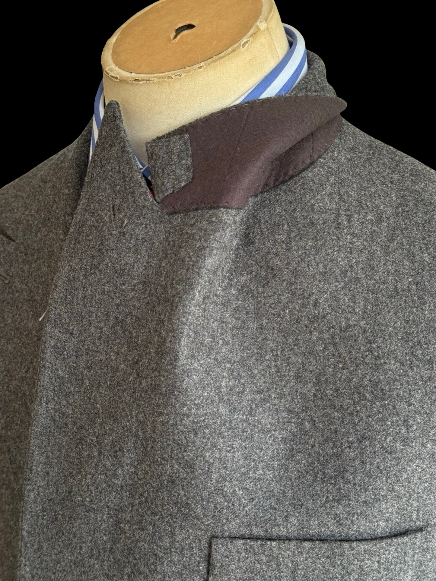 BNWT Natalino Double Breasted Mid Grey Flannel Sport Jacket 44L RRP £525
