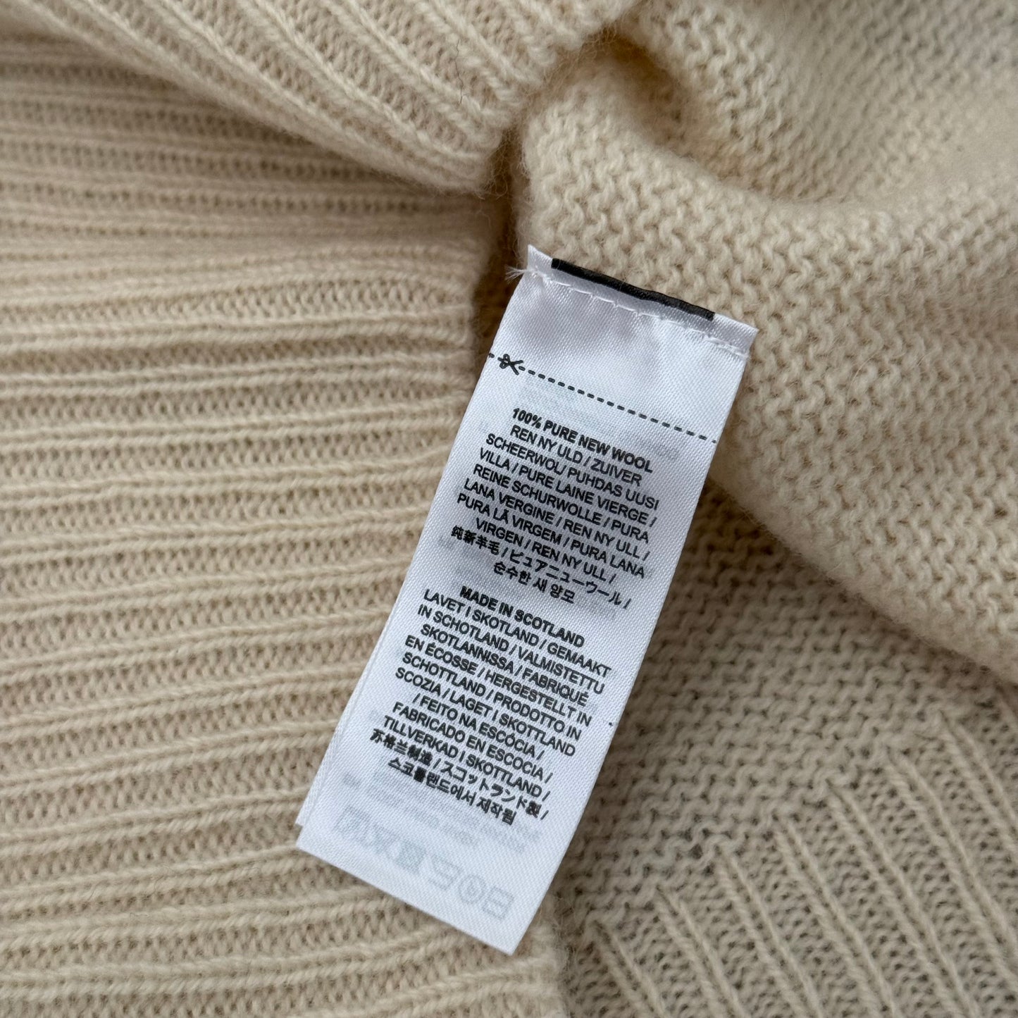BNWT Natalino Shetland Wool Crew Neck Jumper Vanilla RRP £160