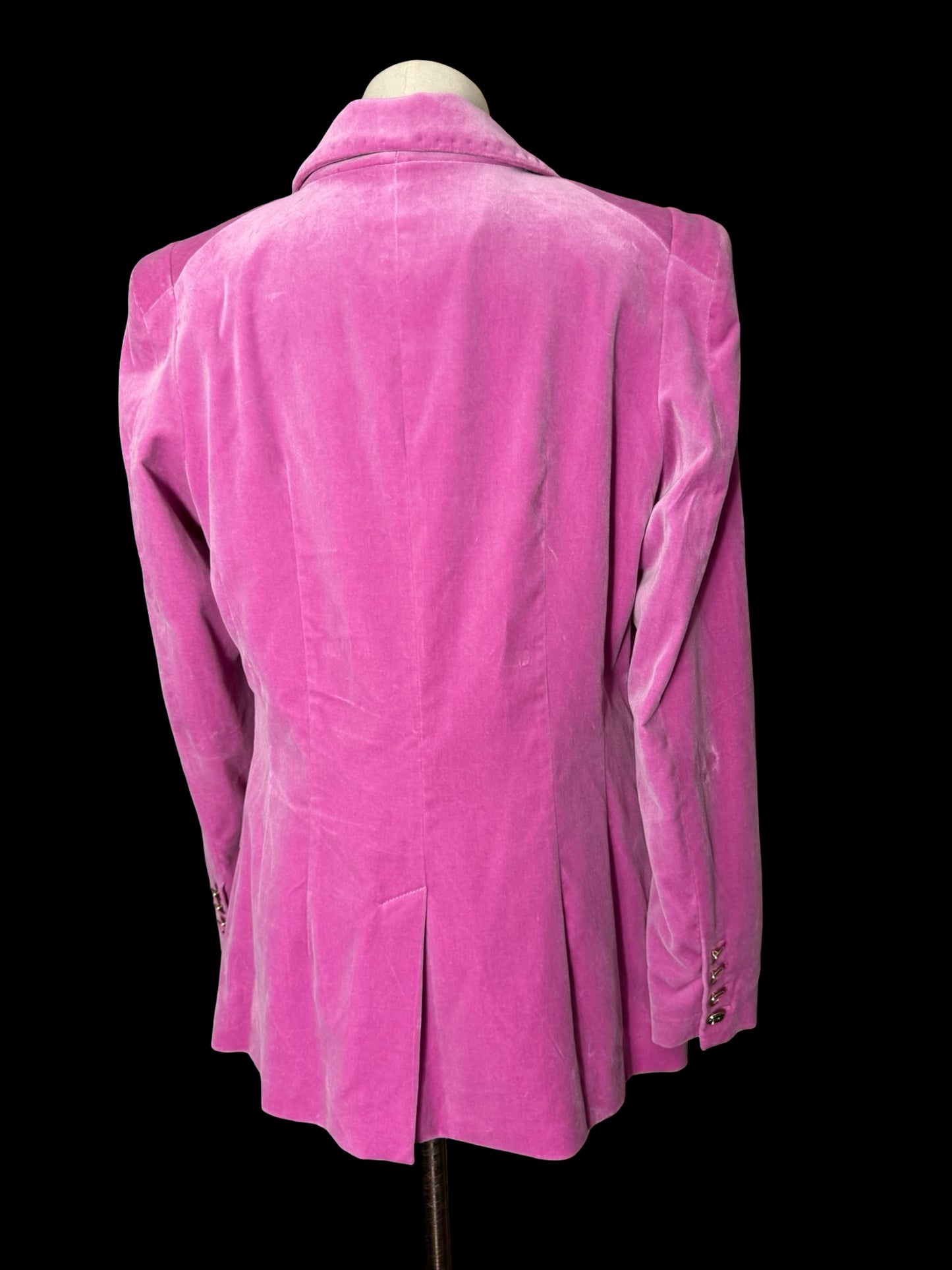 Alice Temperley Pink Velvet Suit UK14 / W28” Wide Leg Made In England