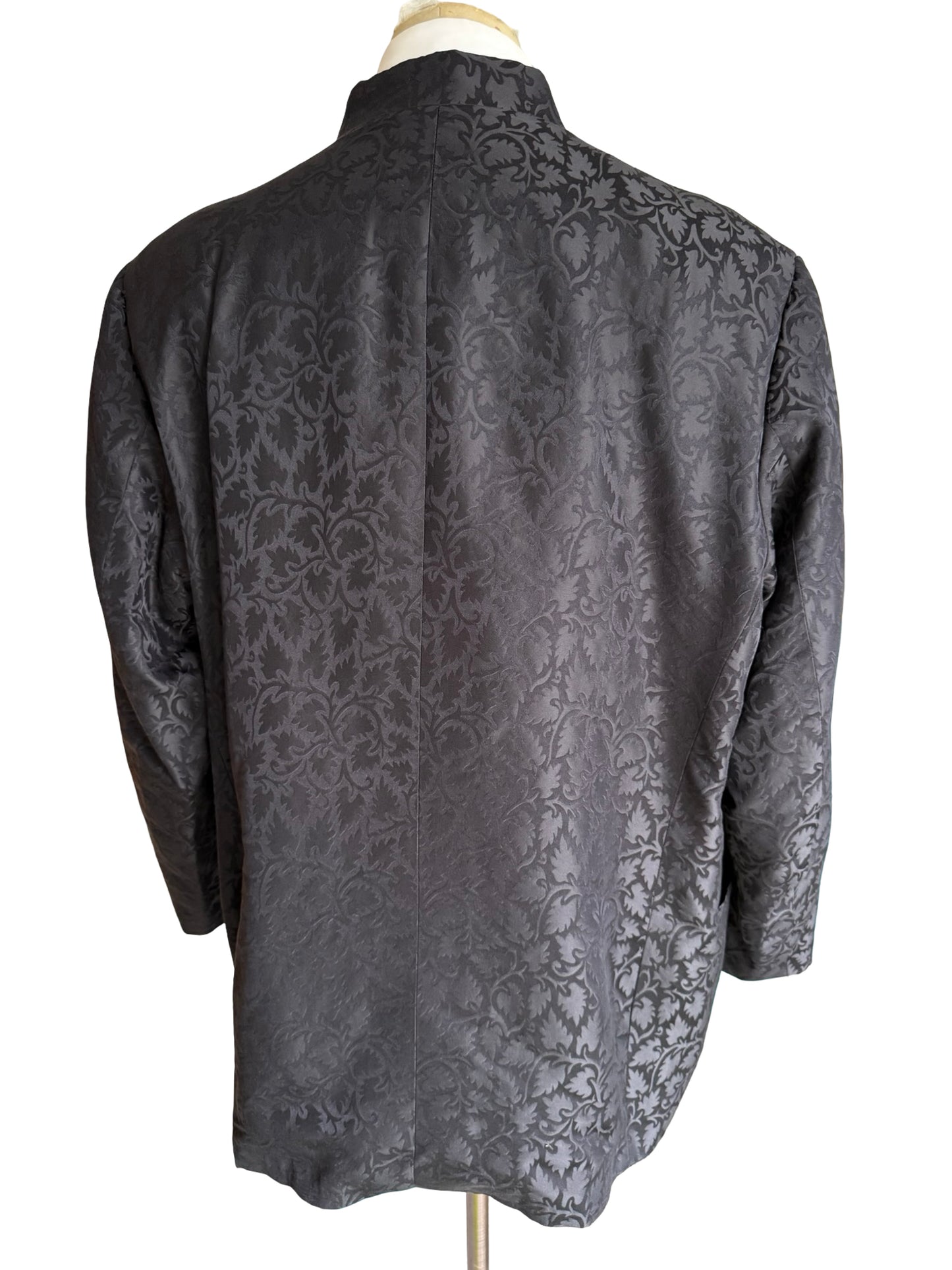 Men’s Favourbrook Silk Nehru Jacket Size 52R Black Embroidered