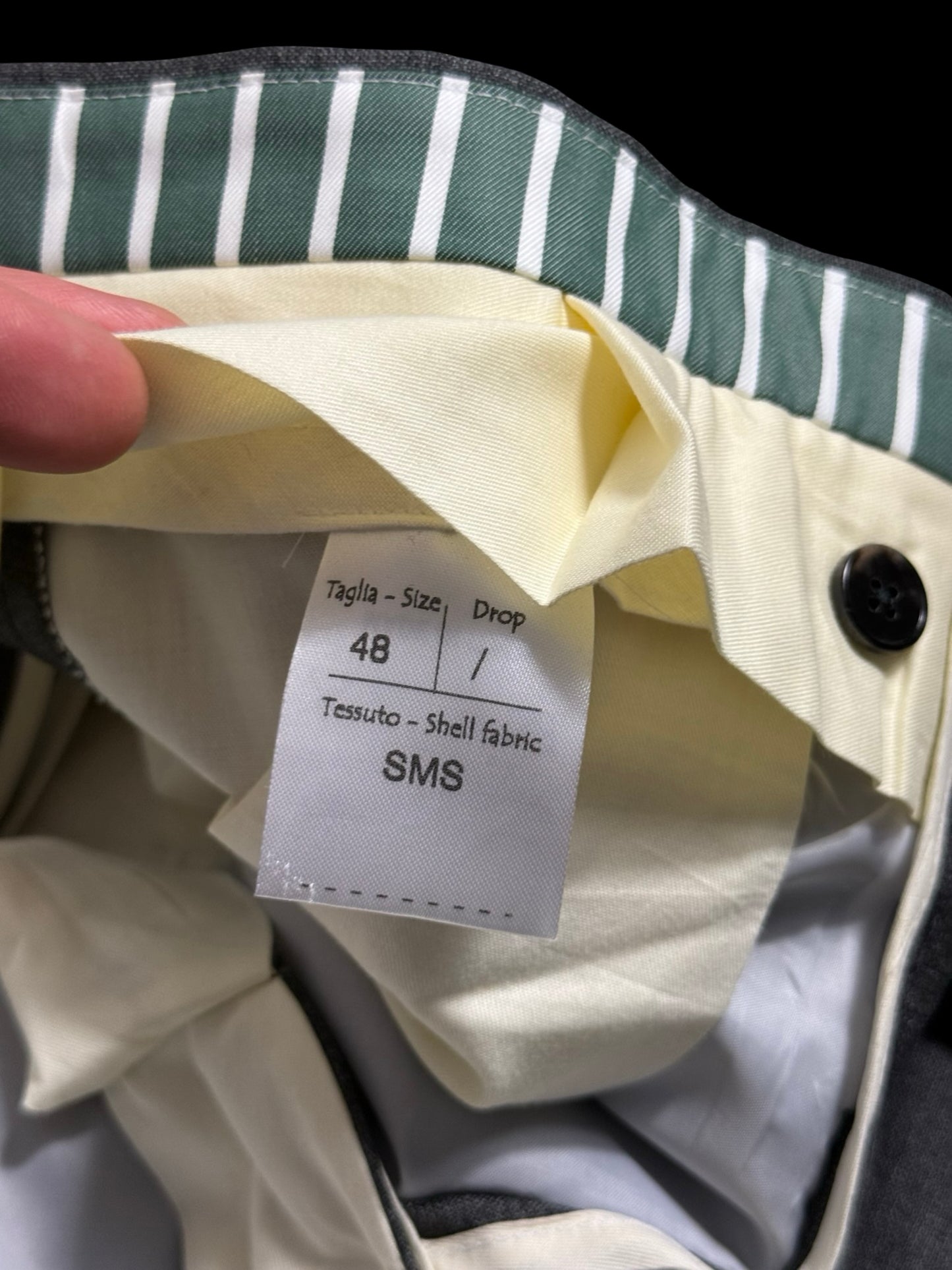 Men’s Natalino Mid Grey Tropical Wool Pleat Front Trousers W32S RRP £195