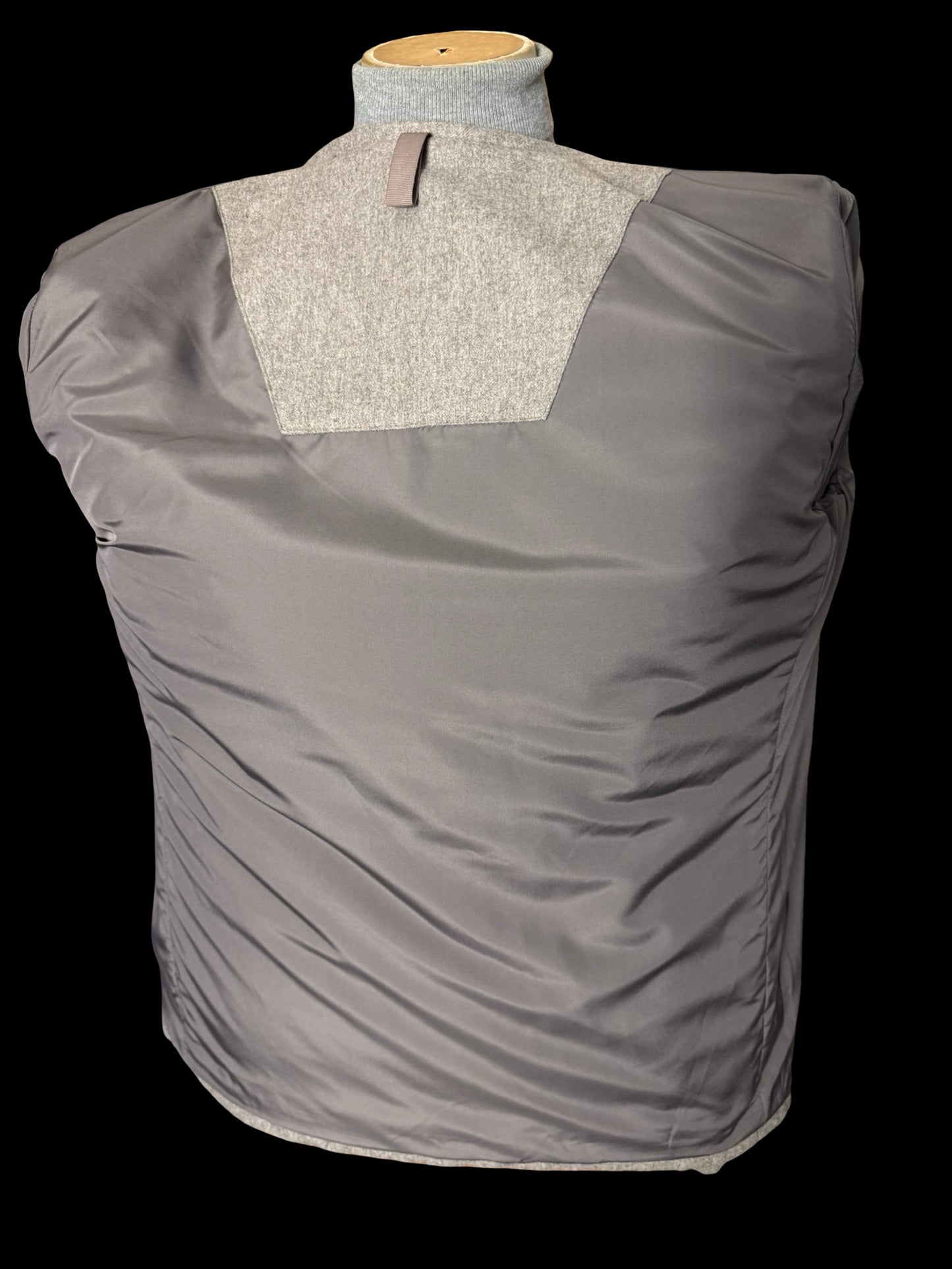 Men’s Barrington & Ayre Quilted Car Coat 38” VBC Flannel Wool Grey RRP £795