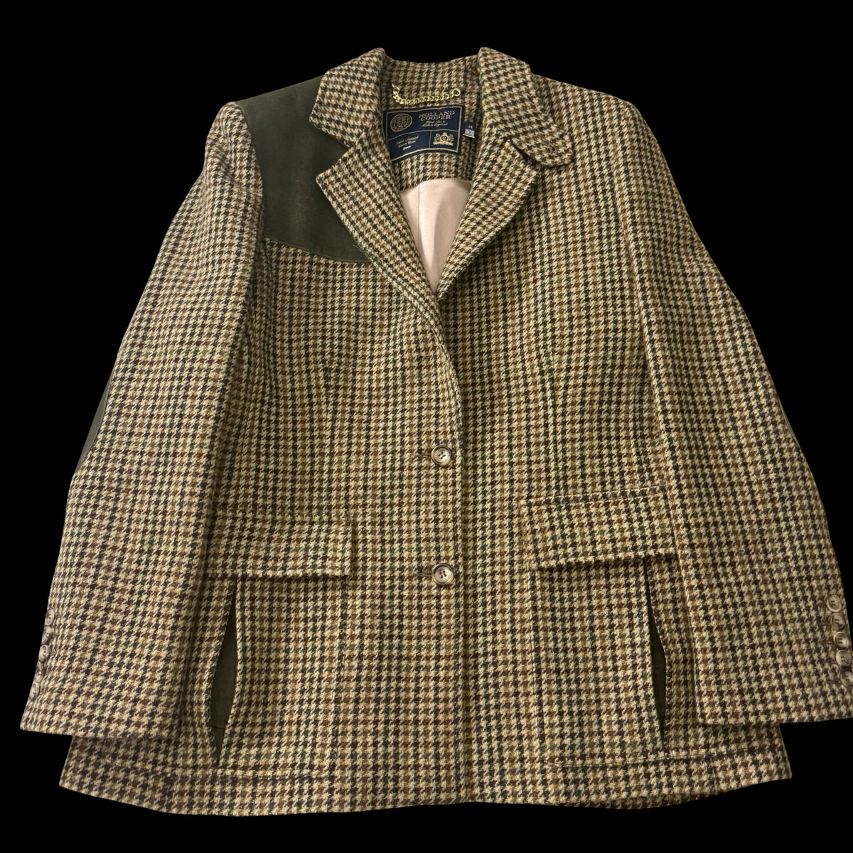 Women’s Holland Cooper Field Tweed Blazer Jacket UK14 Hailes Green RRP £549