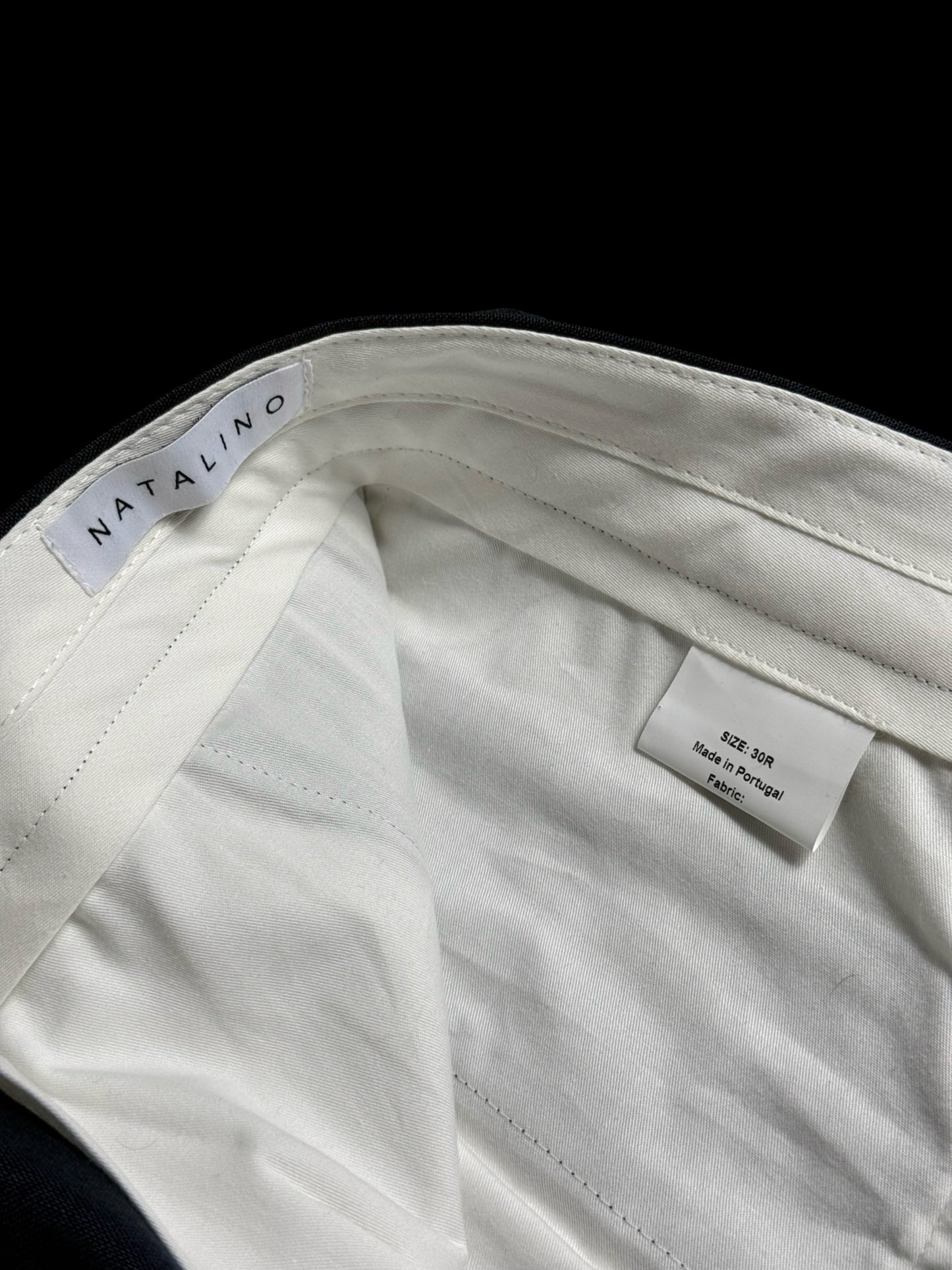Natalino Single Pleat Navy Irish Linen Trousers W30R Side Adjusters RRP £200