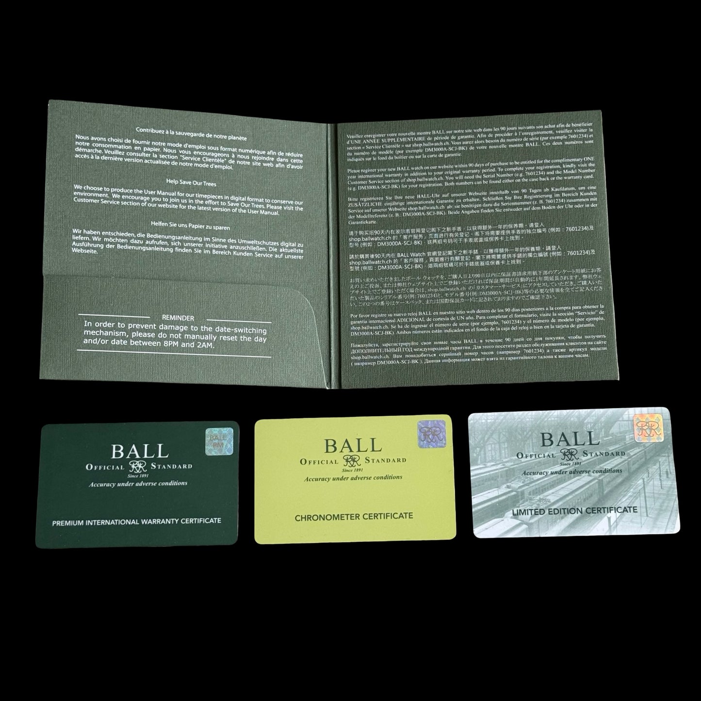 Ball Engineer III Endurance 1917 GMT Automatic Watch GM9100C-S2C-GY 1/1000