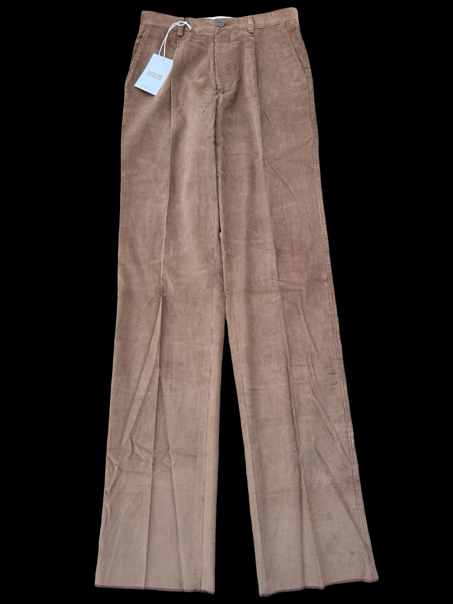 BNWT Natalino Brown Corduroy Pleat Front Trousers W30” RRP £190