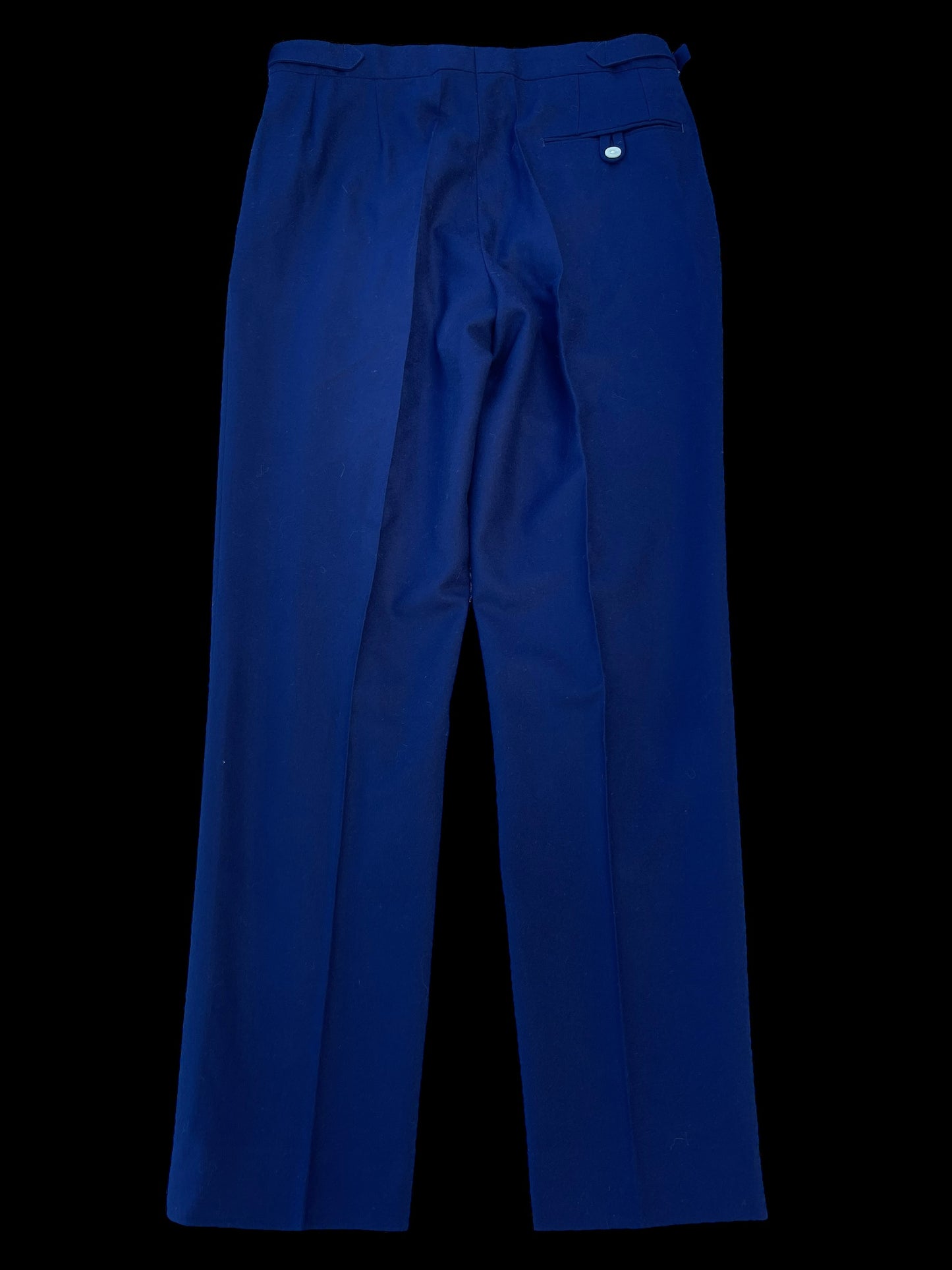 Mark Powell Flannel Suit Trousers 32R Blue