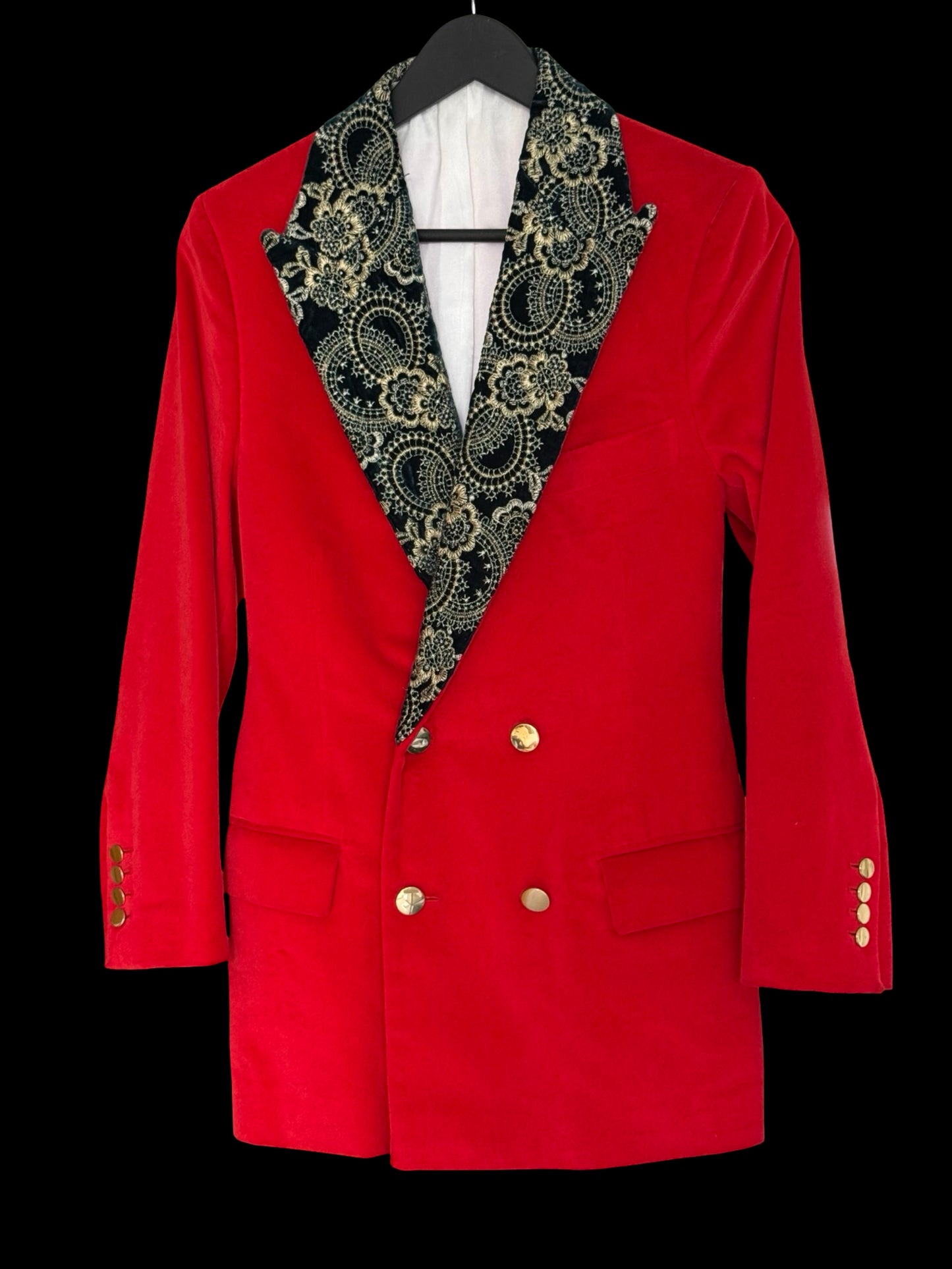 Bespoke John Kent (Kent Haste) Red Velvet Dinner Jacket Chest Size 32”