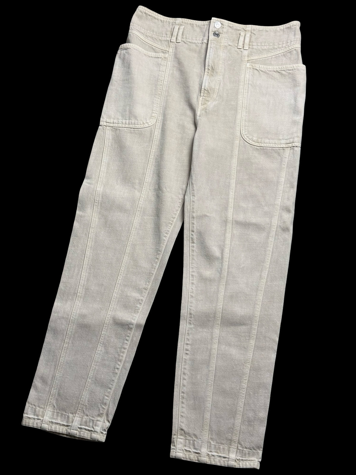 Isabel Marant Tess Ecru High Waisted Jeans UK14 FR42 RRP£365