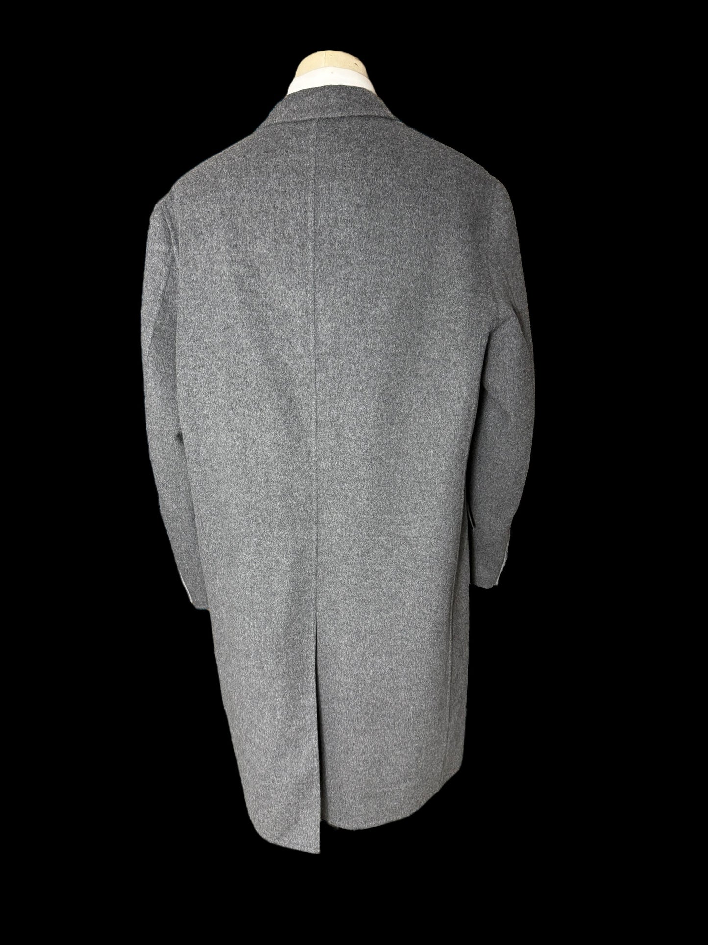 Men’s Brioni Grey Overcoat XXL Flannel Wool Unlined