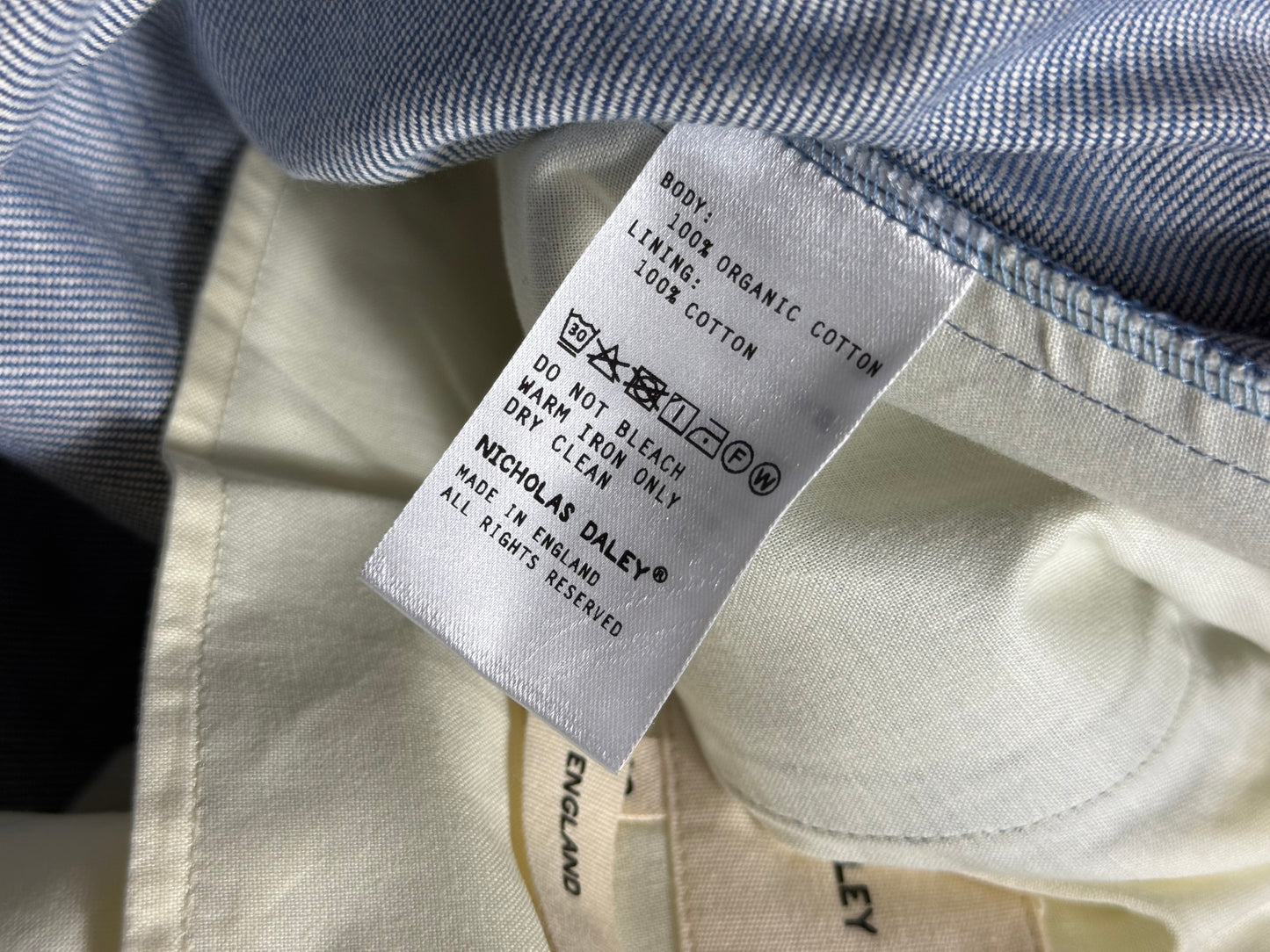 BNWT Men’s Nicholas Daley Pleated Western Trousers 32” Sky Blue Cinch RRP £435