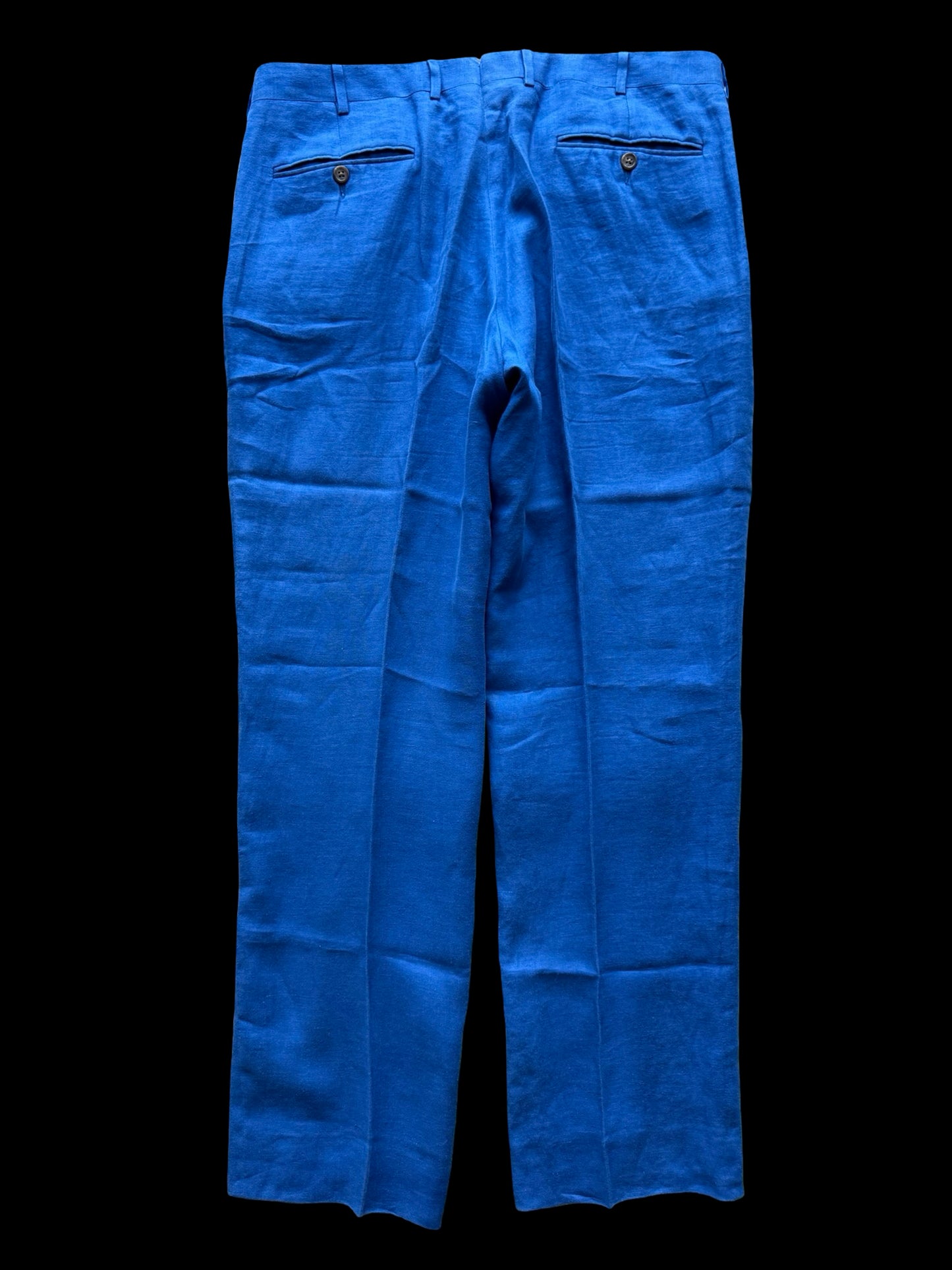 Polo Ralph Lauren Royal Blue Linen Suit 42L / W36” Made In Italy Rare