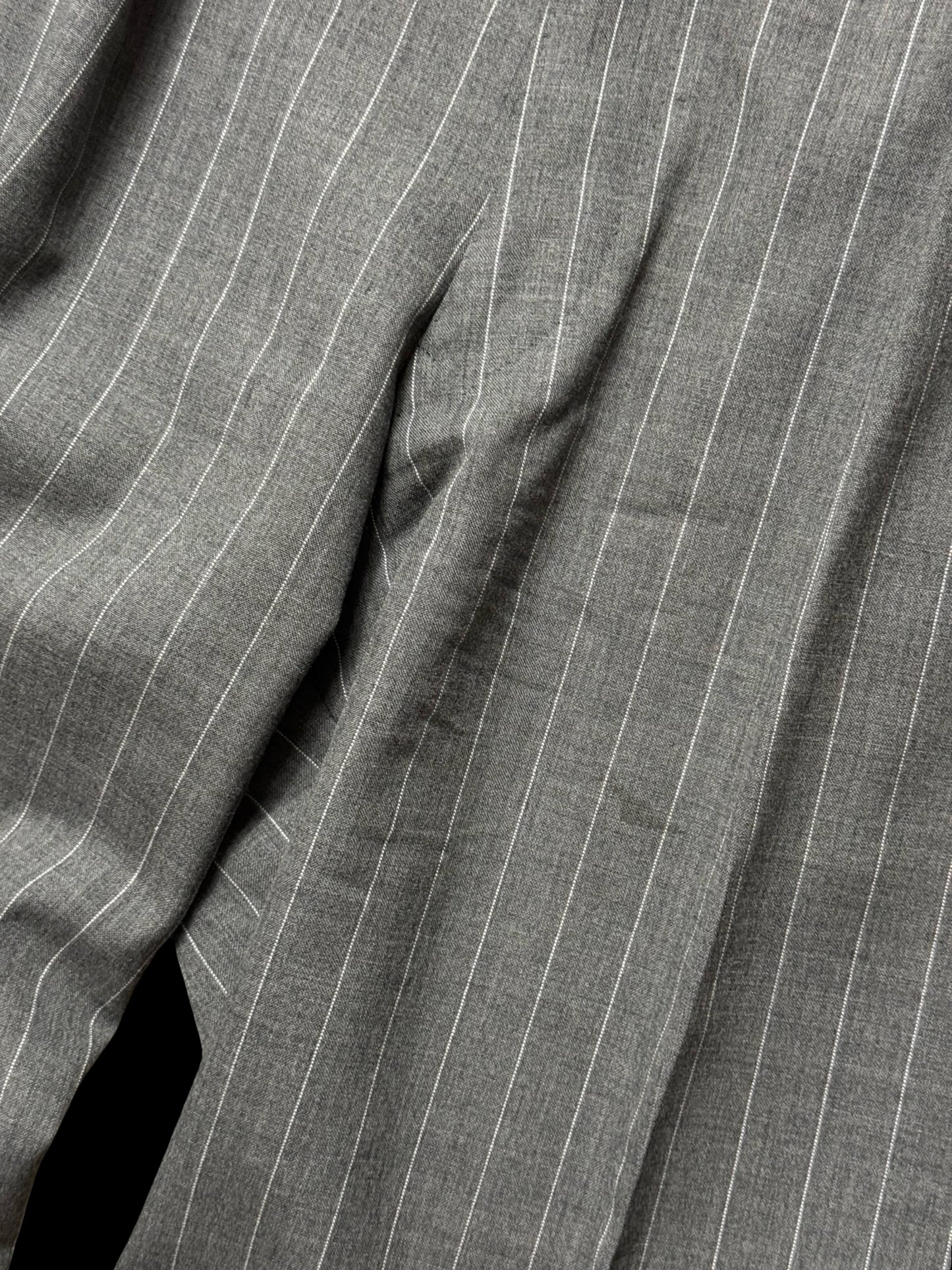 Bespoke Kilgour Light Grey Pinstripe Suit 42L/W38L Lightweight Savile Row 2roll3 - 2X TROUSERS