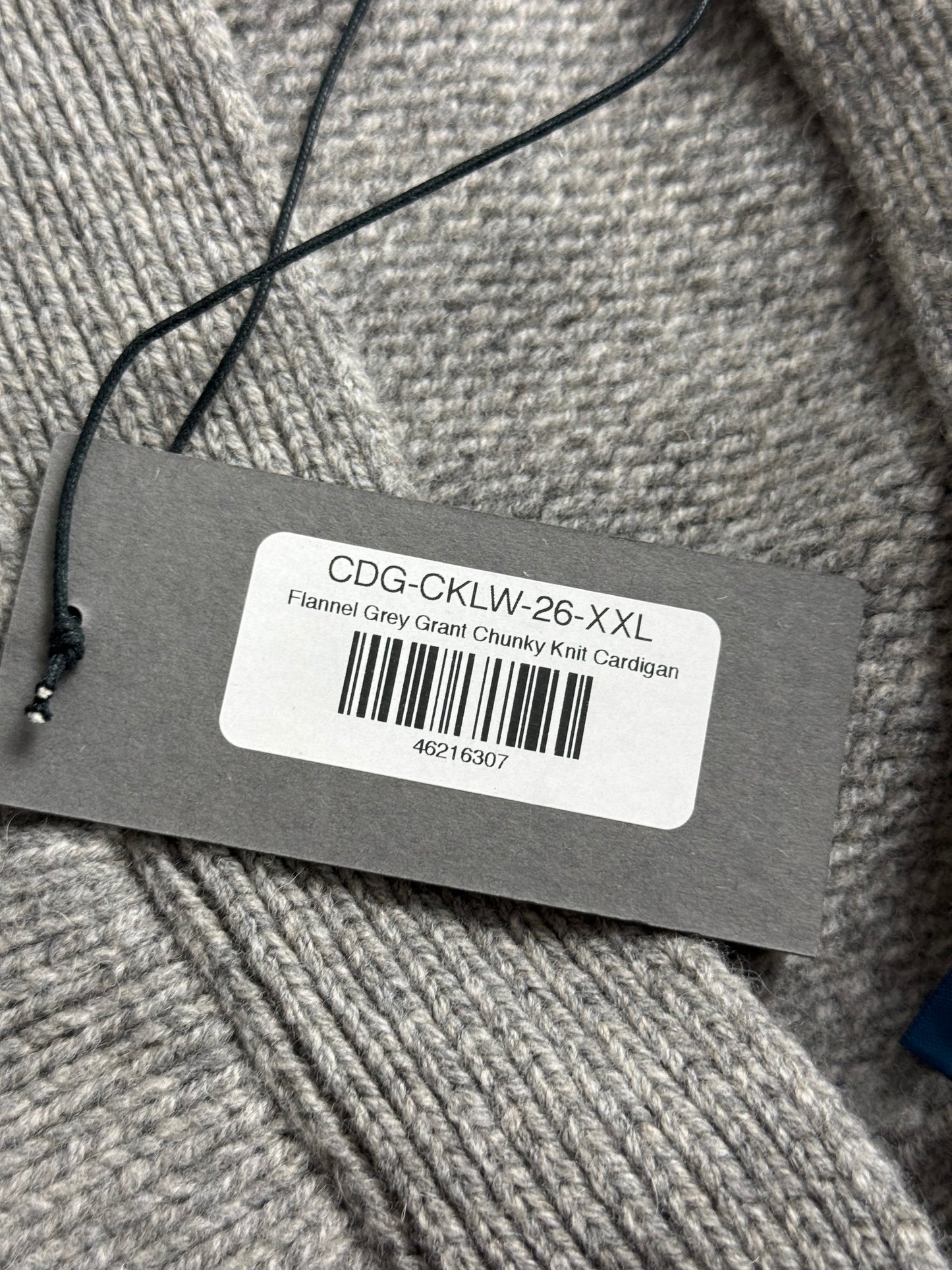 BNWT Men’s Mallochs Grant Cardigan XXL Lambswool Flannel Grey RRP £275