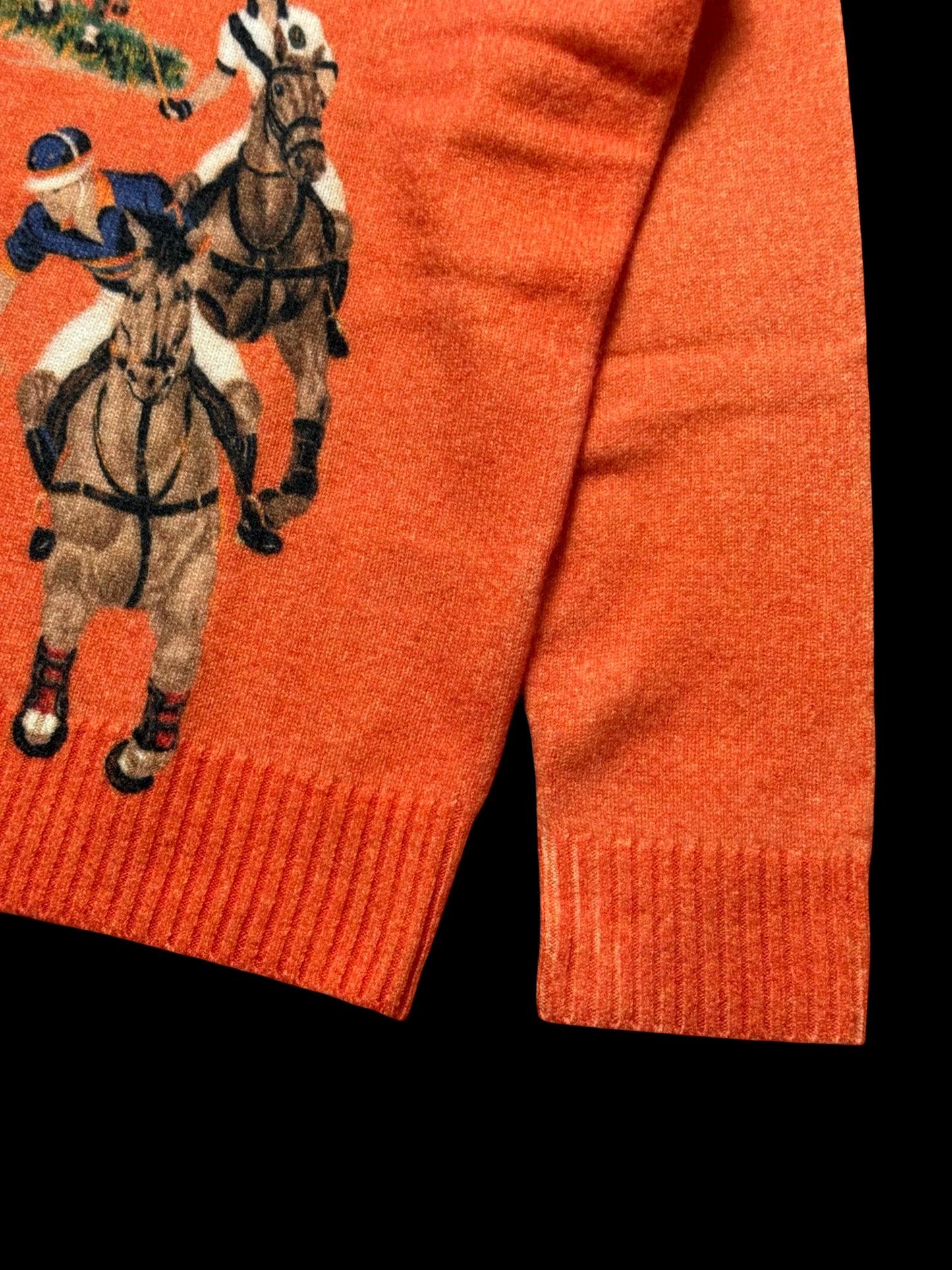 BNWT Men’s Polo Ralph Lauren Five Horsemen Wool Hoodie Orange