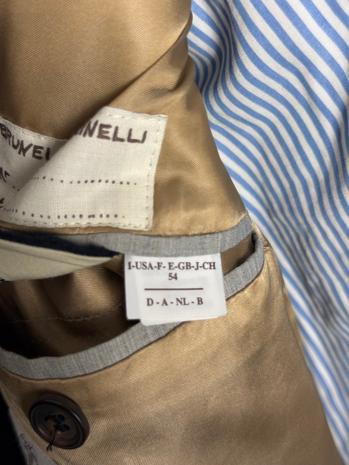 Men’s Brunello Cucinelli Pure Cashmere Double Breasted Overcoat Size IT54 UK44”