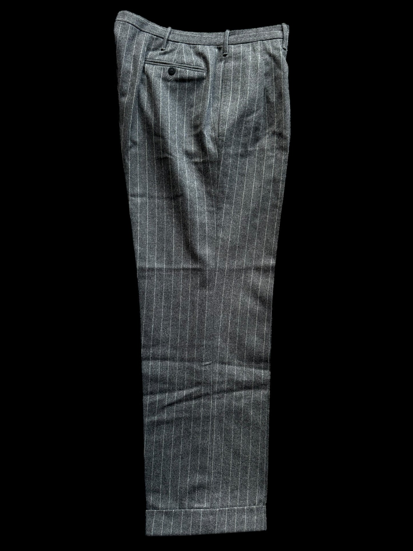 Bespoke Tommy Giulio Caraceni Grey Flannel Suit 42S/ W34 Chalk Stripe 40’s Style