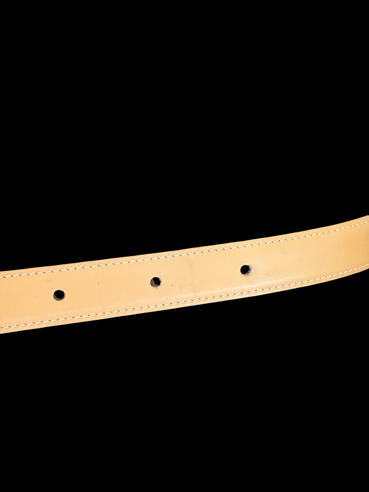 Women’s Cartier Love Thin Belt Size 32” Beige Leather Gold Hardware