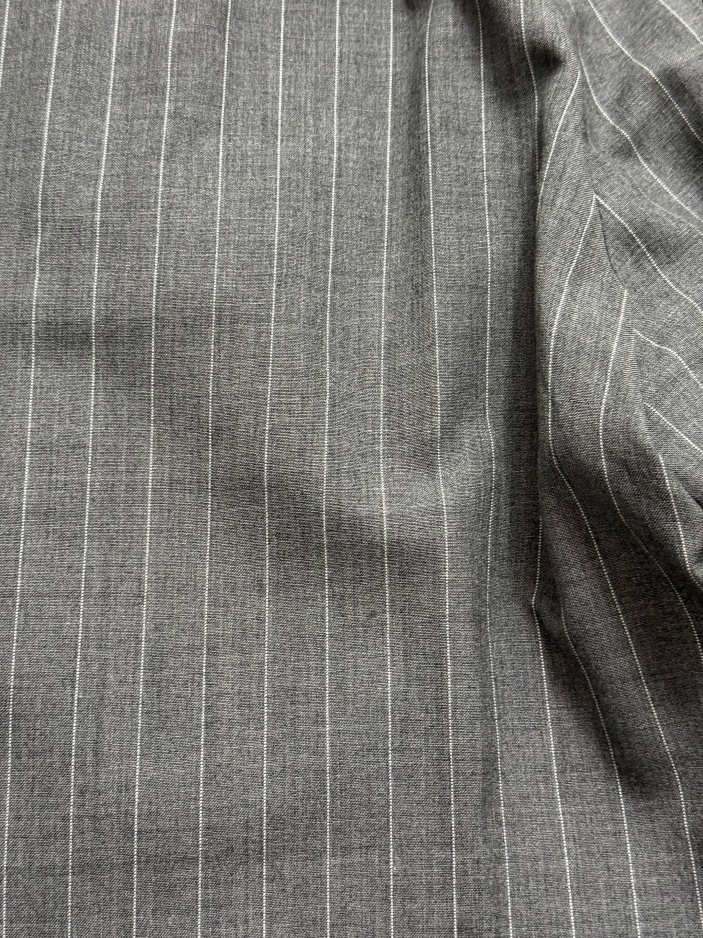 Bespoke Kilgour Light Grey Pinstripe Suit 42L/W38L Lightweight Savile Row 2roll3 - 2X TROUSERS