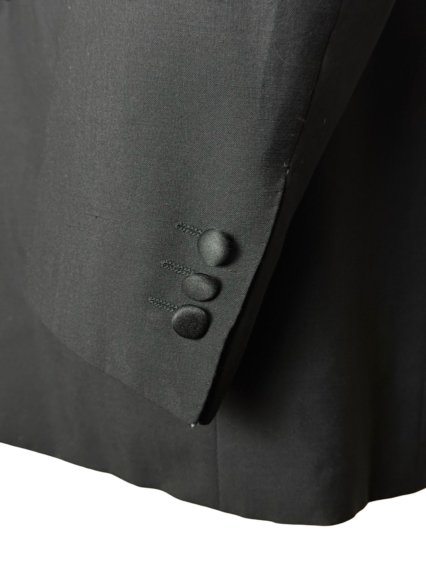 Vintage Canali Double Breasted Dinner Suit 42L / W36L Wool & Mohair Pleat Front