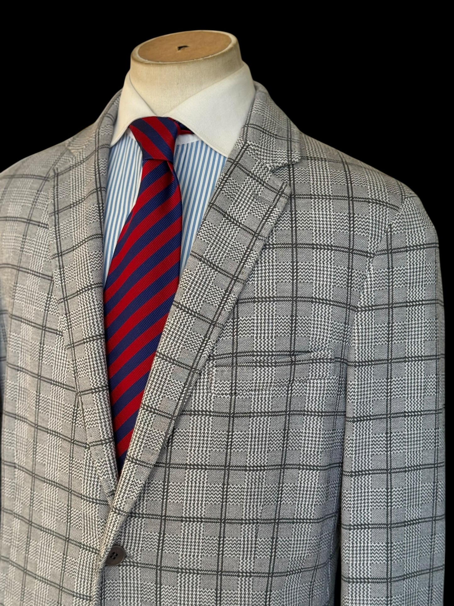 Men’s Brioni Jersey Cotton Silk Sportcoat XXL Slim Fit Glen Plaid Check RRP £5k