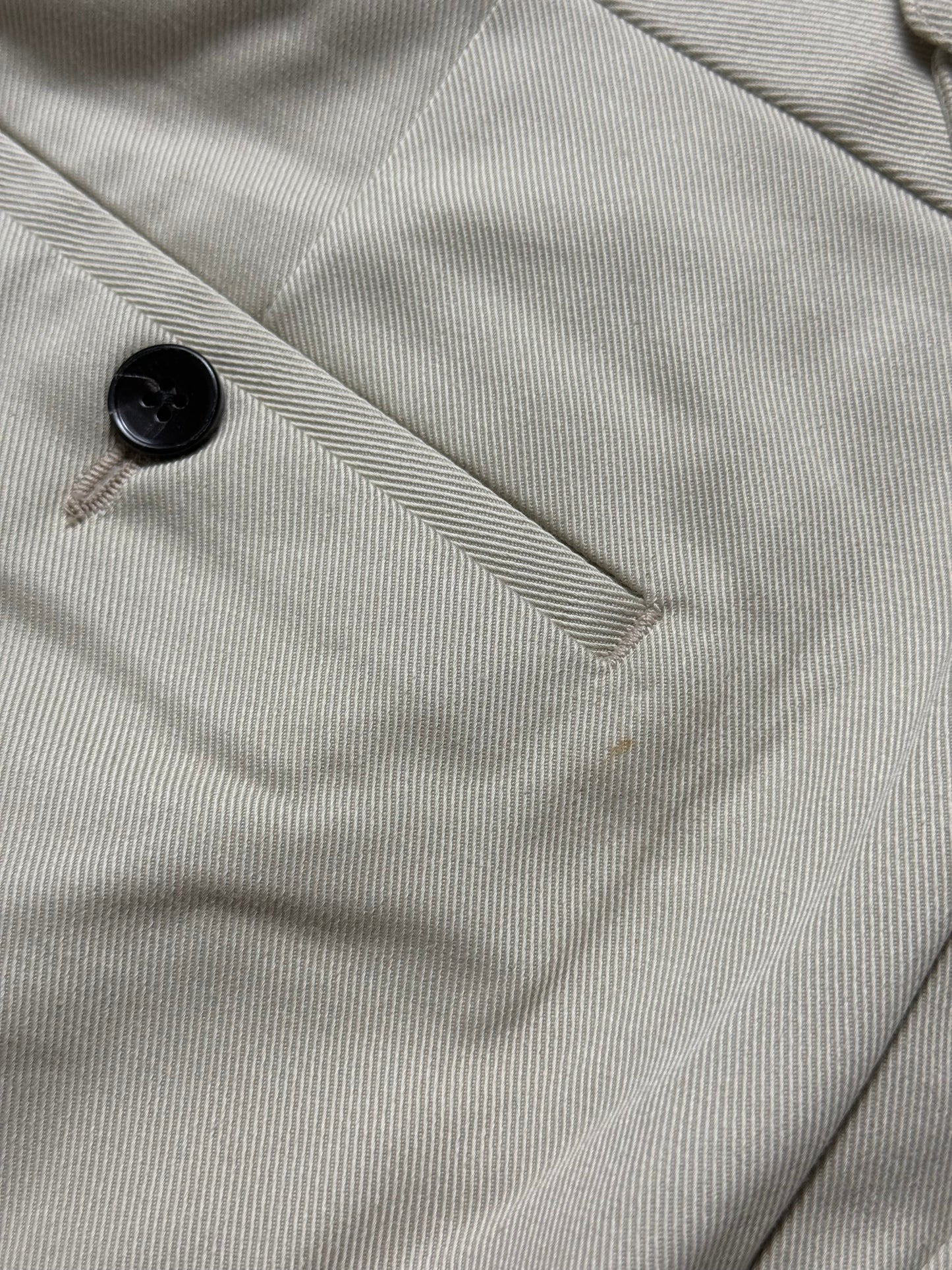 Natalino Cream Cotton Drill Pleat Front Trousers W32S RRP £165