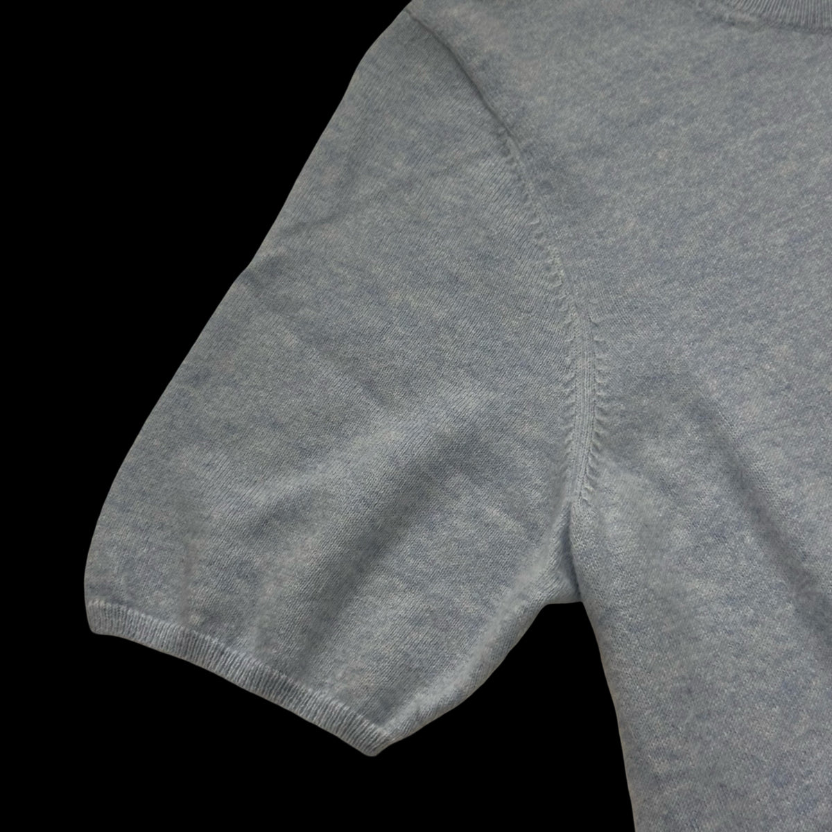 Women’s N Peal Light Blue Cashmere Short Sleeve Jumper Large RRP £250