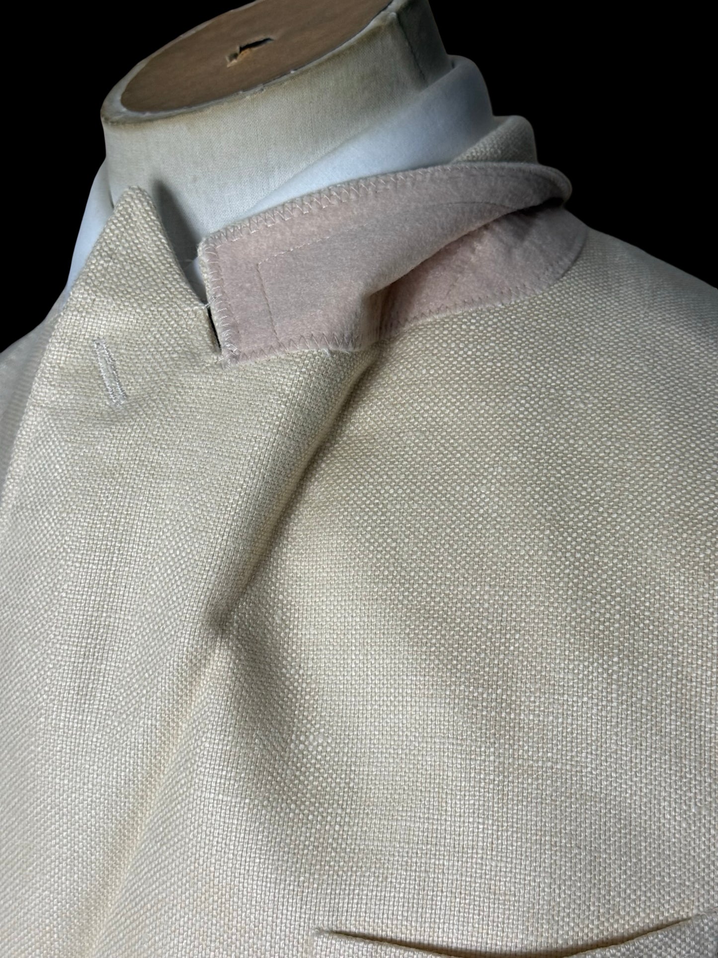 Spier & Mackay Cream Heavy Linen Sport Coat 36” Double Breasted RRP $378