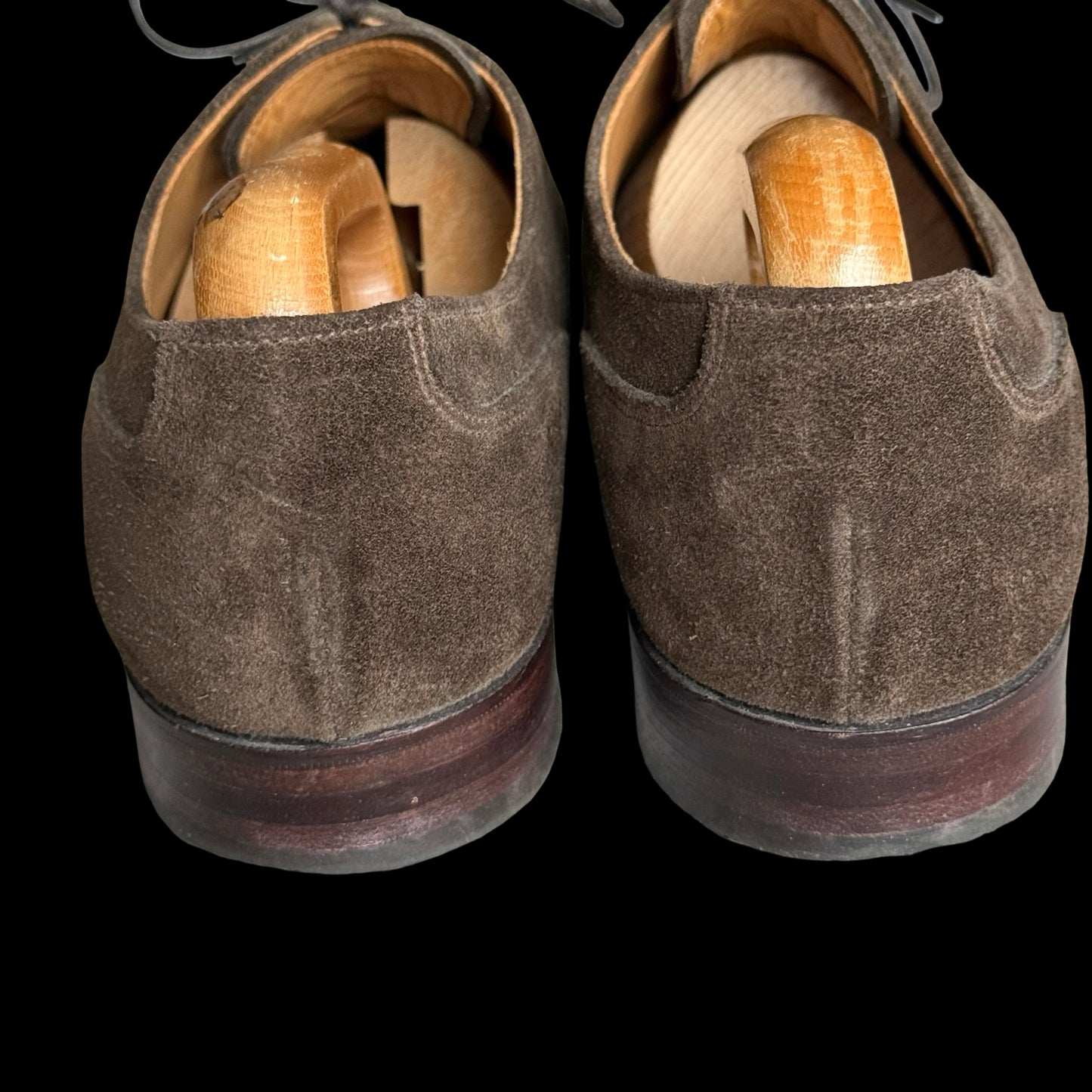 Alfred Sargent Khaki Brown Suede Oxford Shoes Mens UK 9.5 F US 10.5 EU 43.5